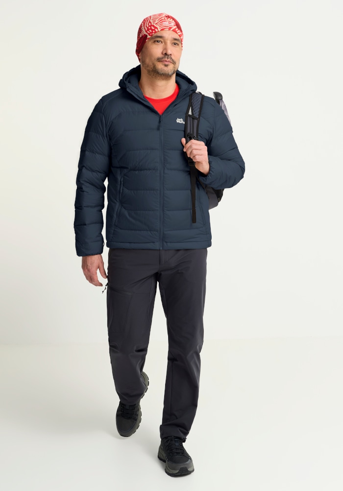 Jack Wolfskin Daunenjacke »WILD PASS DOWN HOODY M RDS« mit Kapuze Daunenjacke, warm, wind- und wasserabweisend