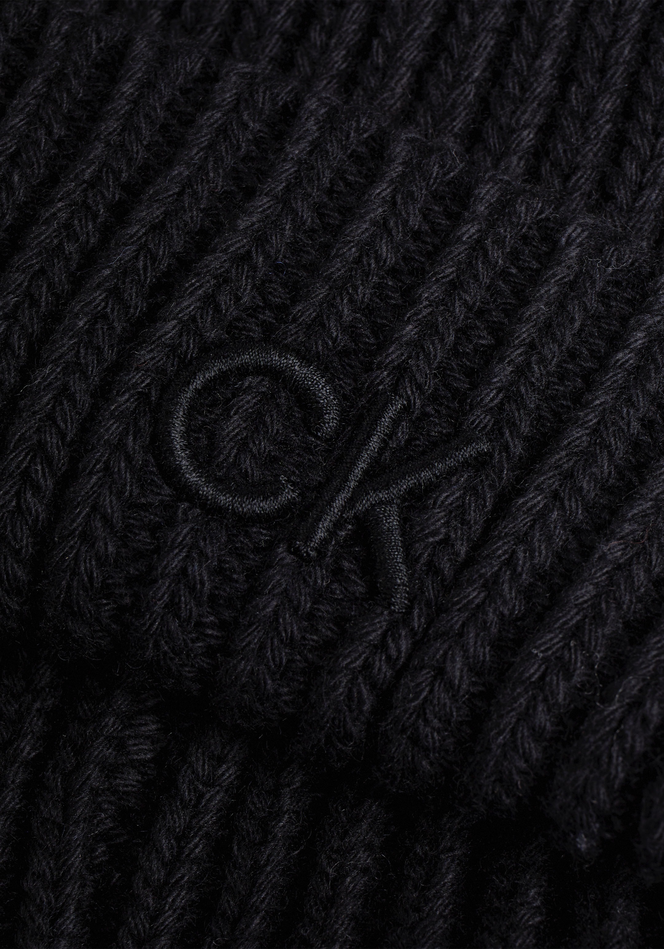 Calvin Klein Beanie »CK EMBROIDERY COTTON RIB BEANIE«, mit Logostickerei