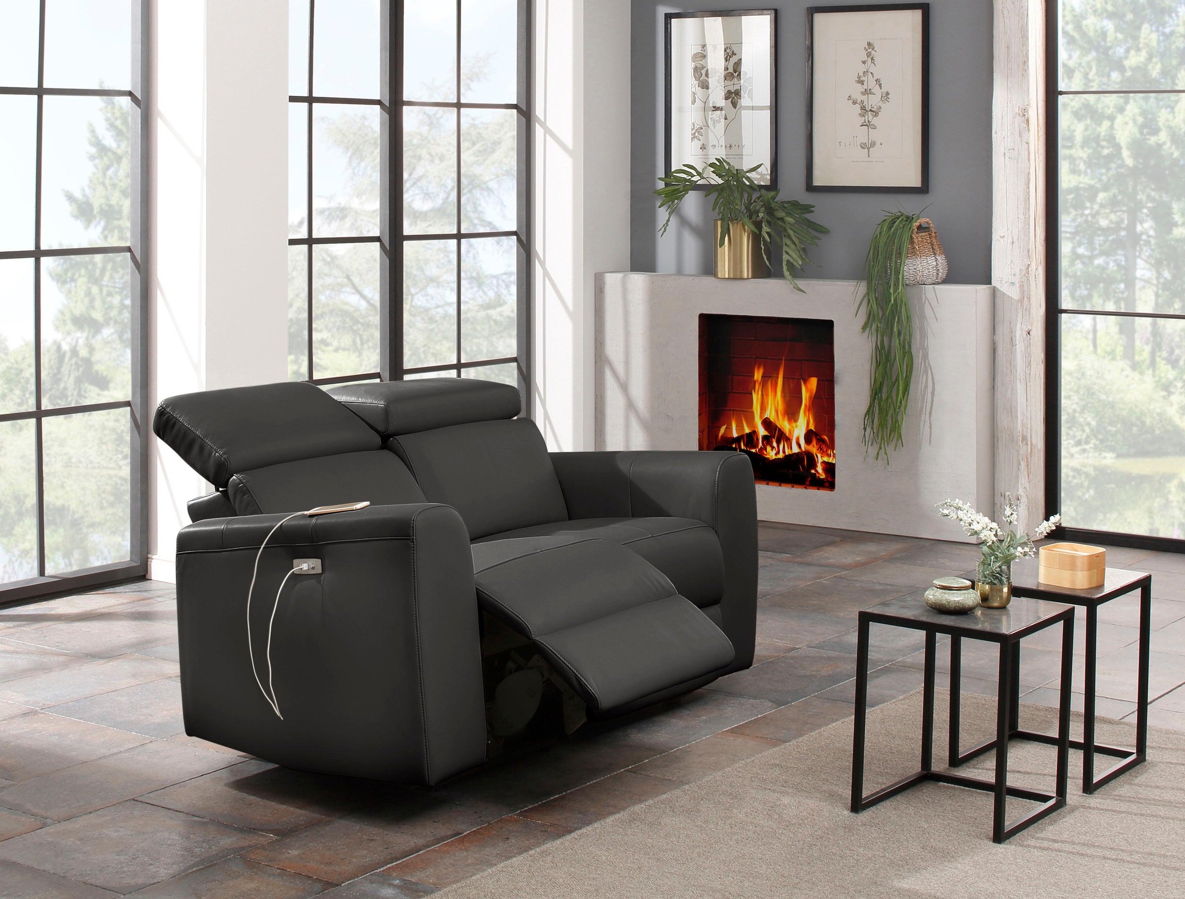Home affaire 2-Sitzer »Sentrano« 152 cm, man. o. elektr. Relaxfunktion und USB/Kopfverstellung