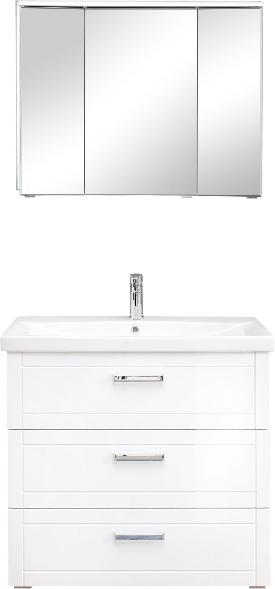 Saphir Badmöbel-Set »Serie 3007,Waschtisch mit Spiegelschrank« 3 Stk. tlg.