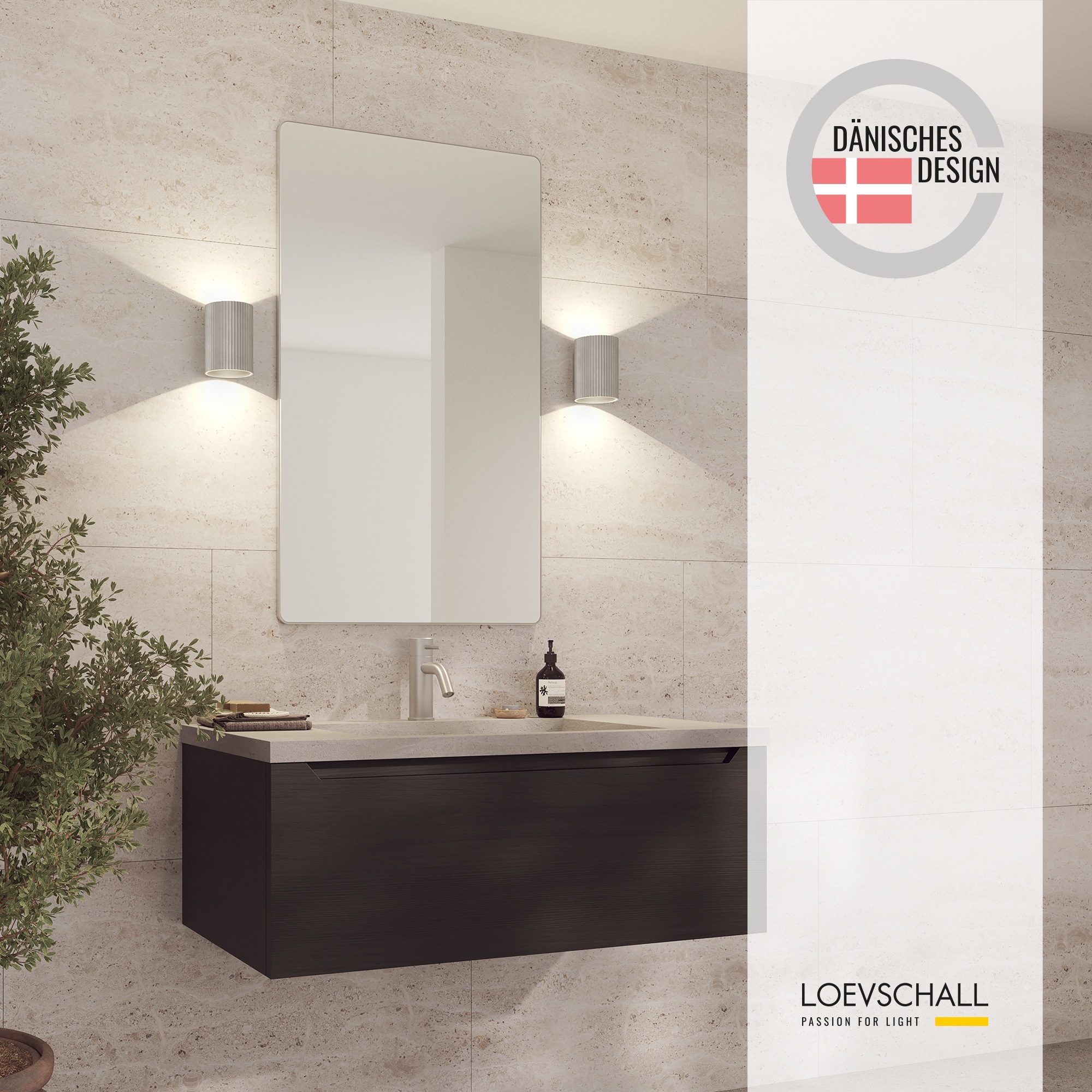 Loevschall Spiegel »Refine Wandspiegel rechteckig – eleganter Designspiegel mit edlem«, Rahmen in vielen Größen & Farben für Bad, Flur & Schlafzimmer
