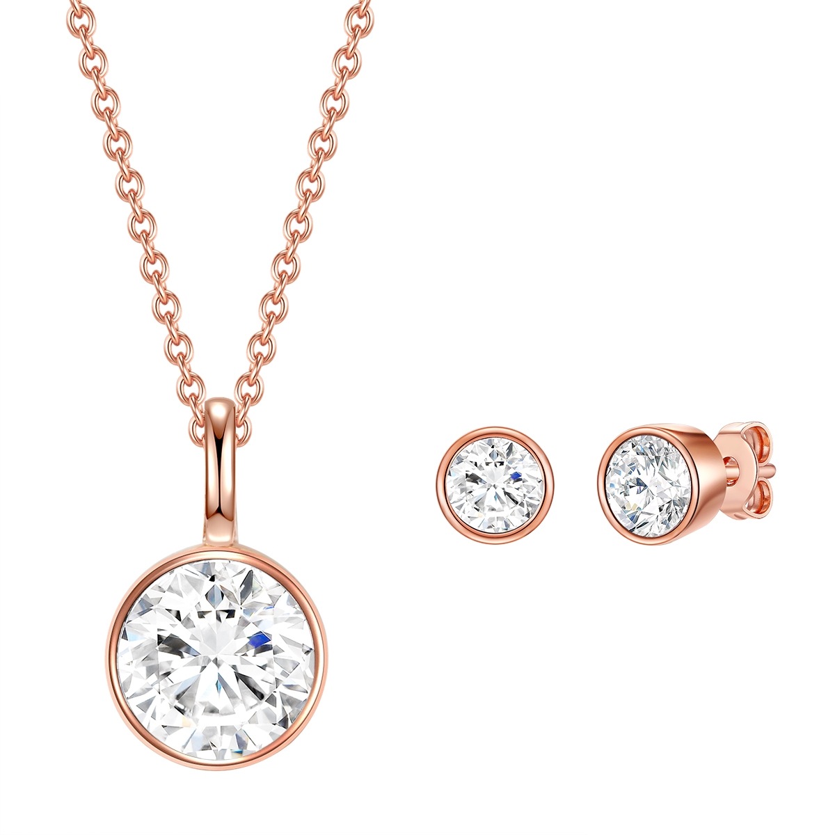 Rafaela Donata Ohrring und Ketten Set »Set: RD268«, aus Sterling Silber