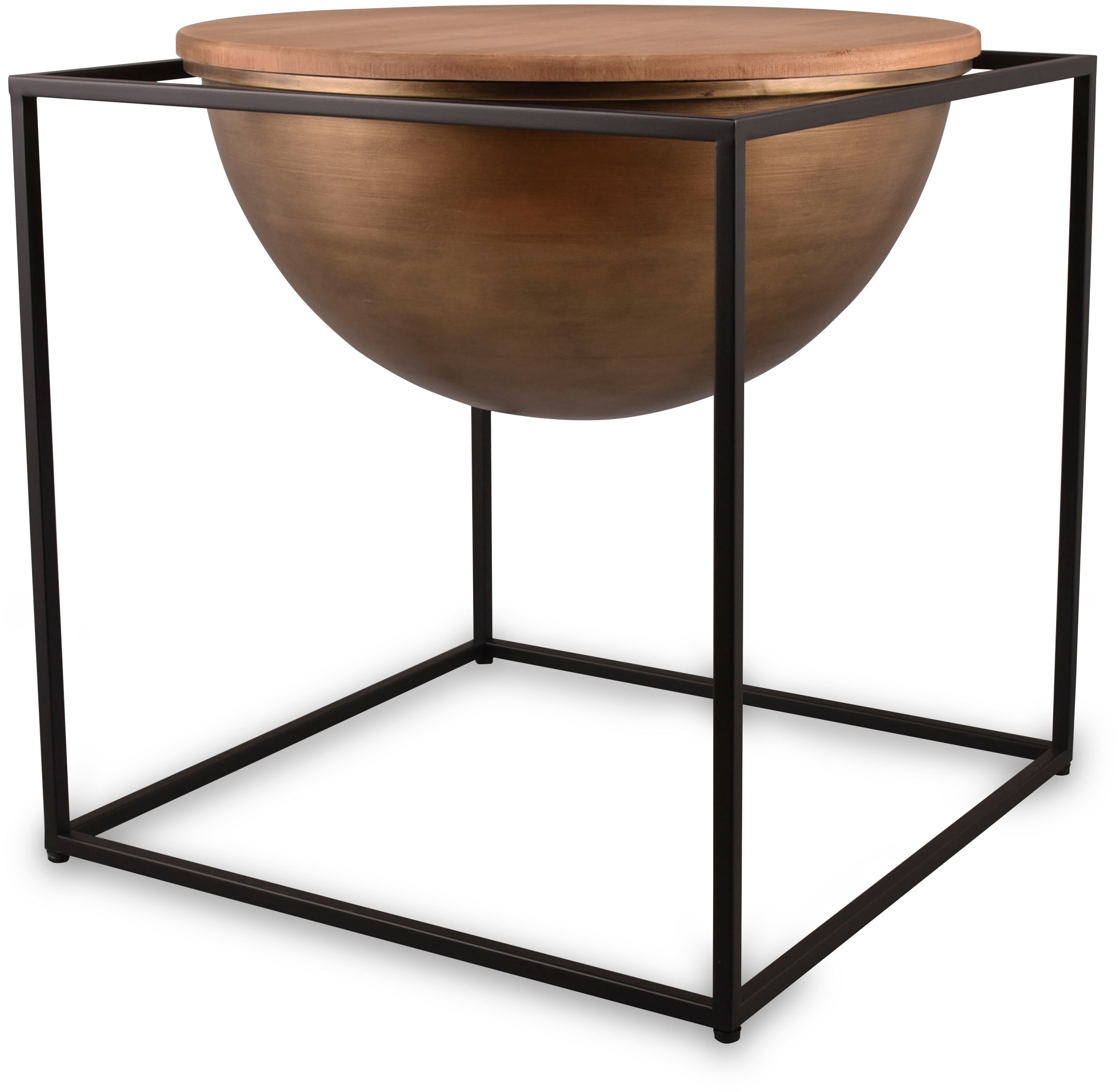 MIRRORS AND MORE Beistelltisch »Celli«, (1 St.), Kombination aus Holz und Metall