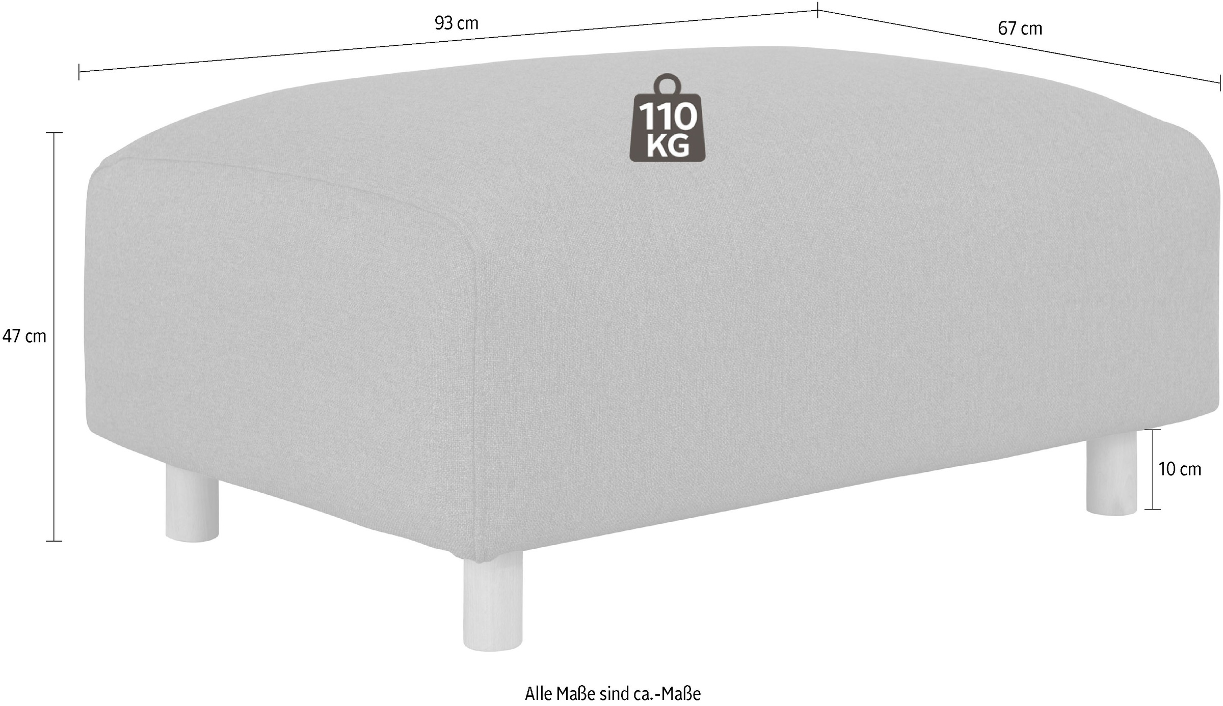 Home affaire Polsterhocker »Svennis« passend zru "Svennis"-Polsterserie