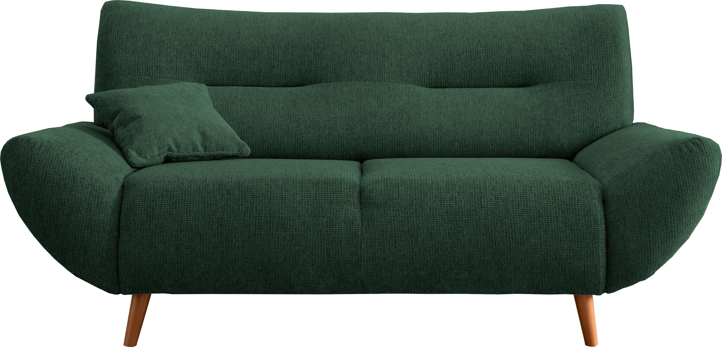 INOSIGN 2-Sitzer »Drago elegant und zeitlos, komfortabel, Holzfuß« frei im Raum stellbar, inkl. 1 Zierkissen