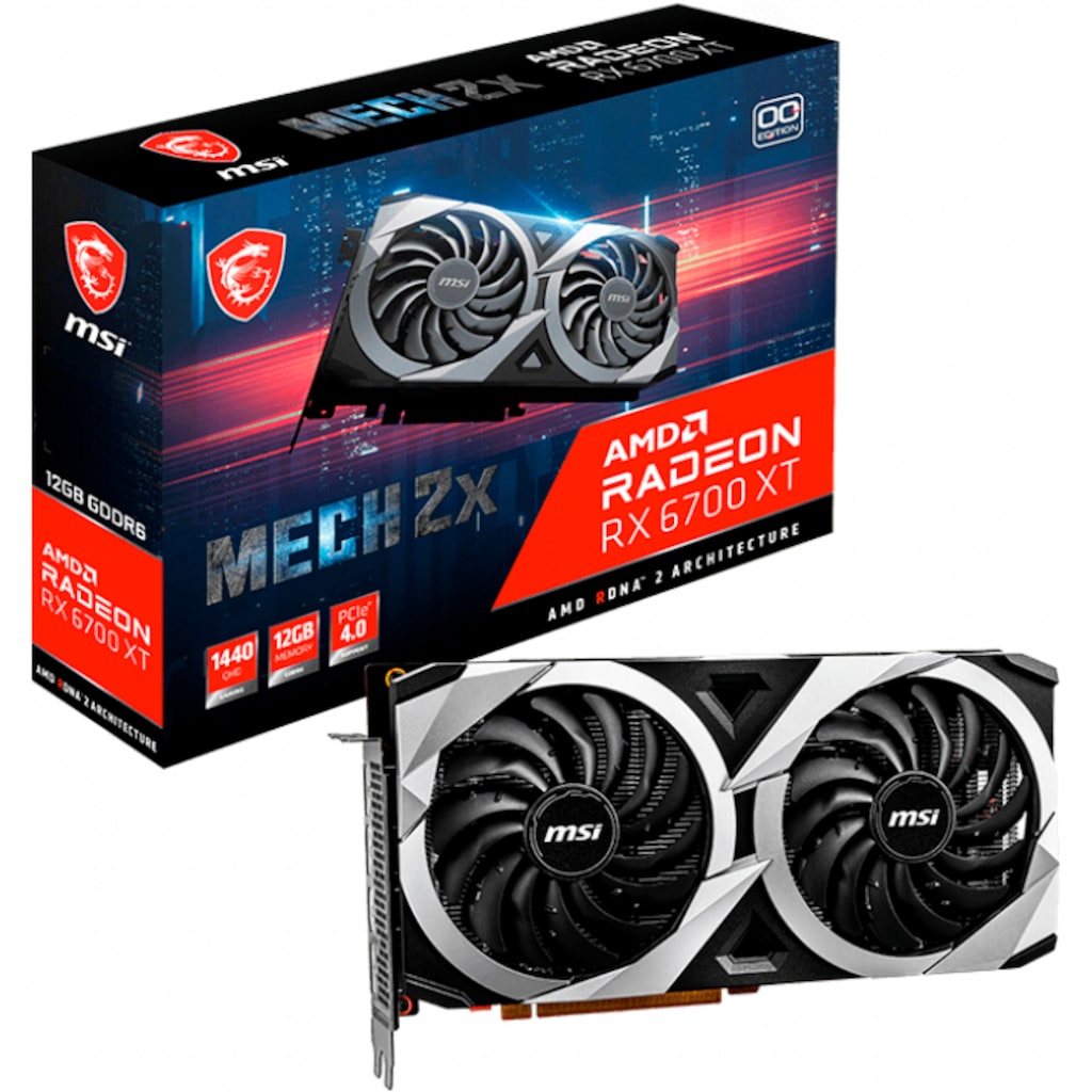 MSI Grafikkarte »Radeon RX 6700 XT MECH 2X 12G OC«, 12 GB, GDDR6