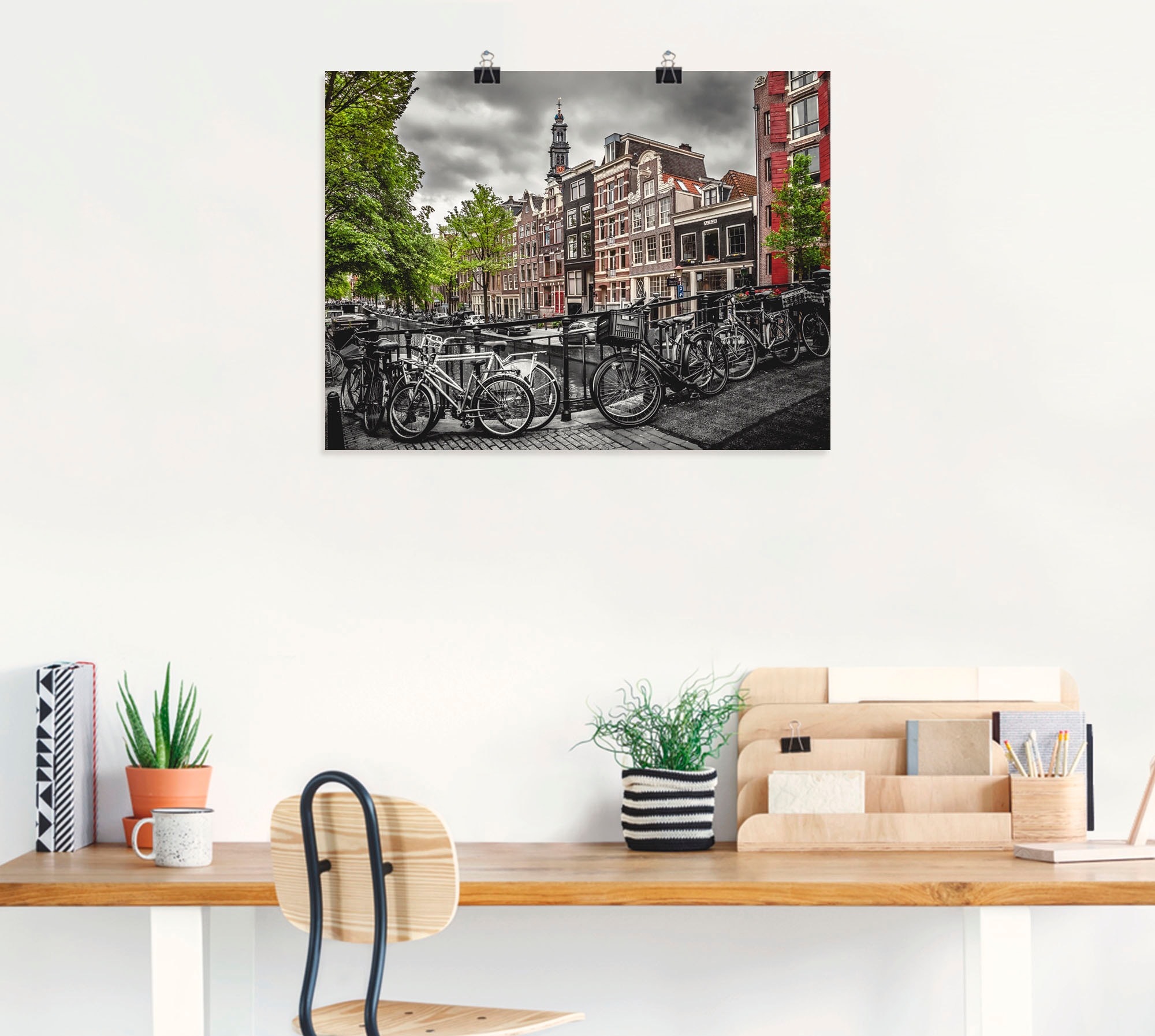 Artland Poster »Amsterdam Bloemgracht I«, Fahrräder, (1 St.), als Leinwandbild, Wandaufkleber oder Poster in versch. Größen