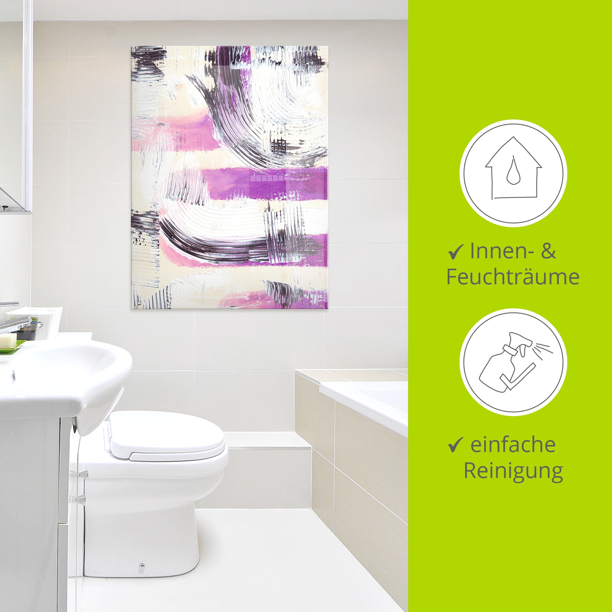 Artland Glasbild »Die Abstraktion eines Lebens« Gegenstandslos 1 Stk. tlg. in verschiedenen Größen