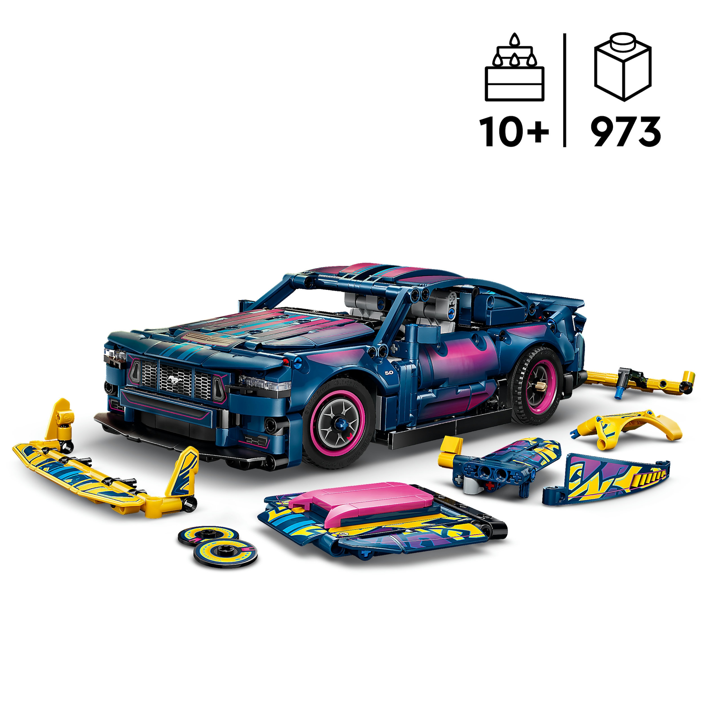 LEGO® Konstruktionsspielsteine »Ford Mustang GT Auto aus der Tuning-Werkstatt (42236), LEGO Technic« Made in Europe