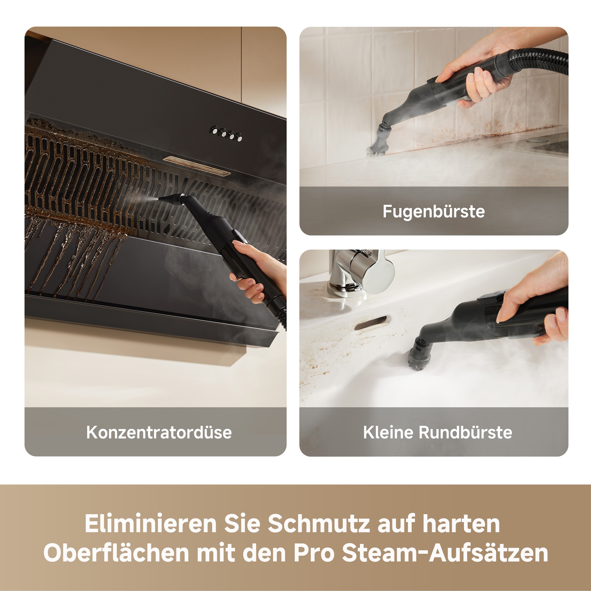 Dreame Dampfreiniger »N20 Steam« 4 Düsen, Heißwasser, Dampf, 600 W