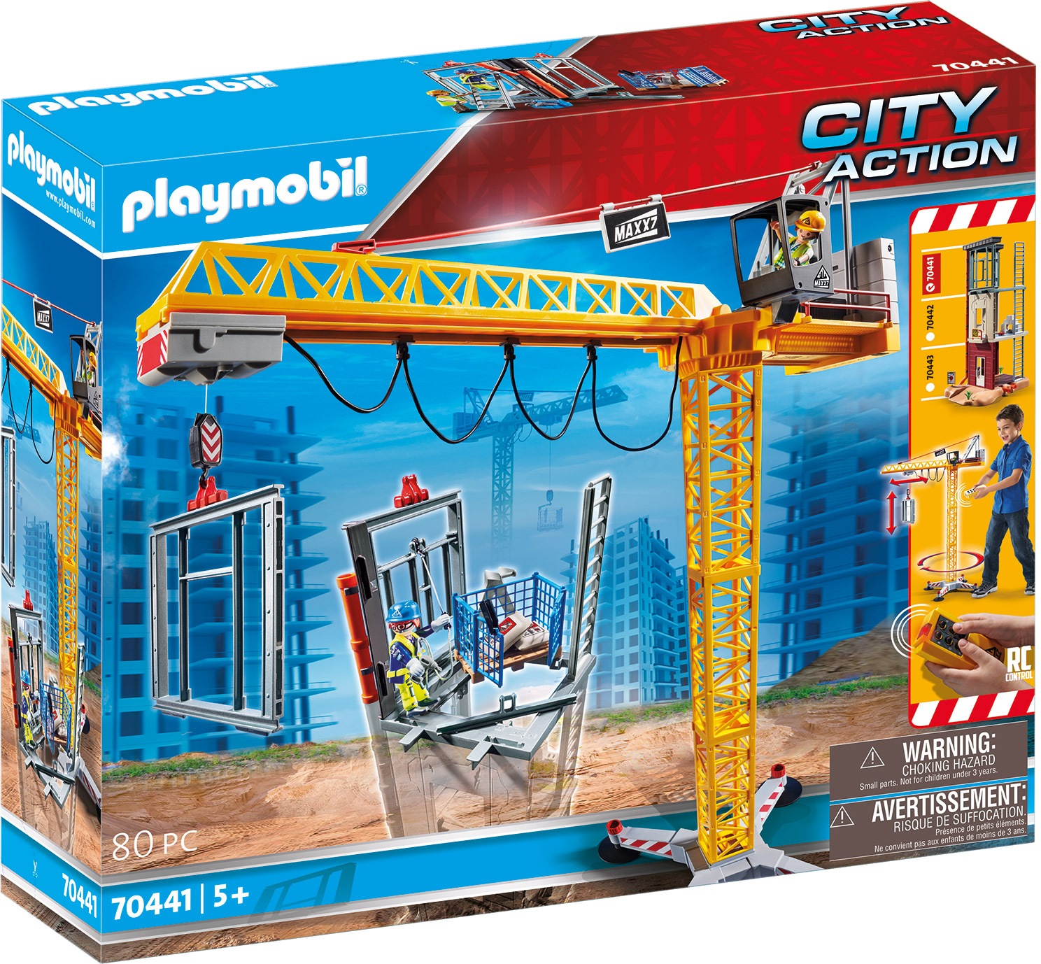 Playmobil® Konstruktions-Spielset »RC-Baukran mit Bauteil (70441), City Action«, ; Made in Germany