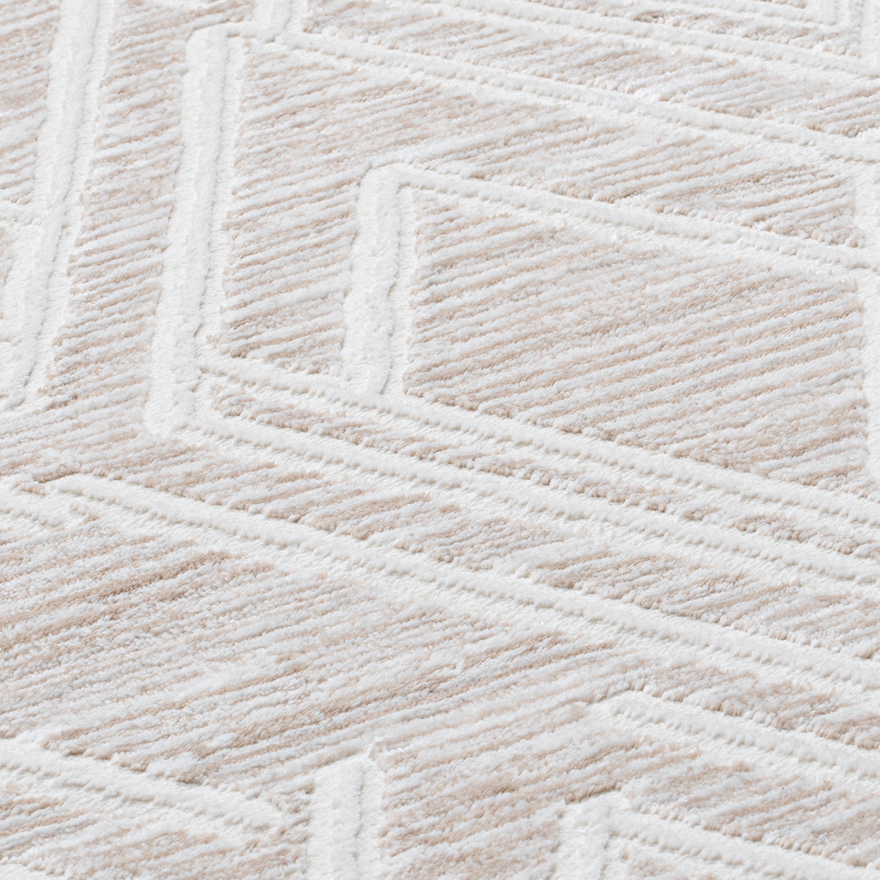 Sehrazat Teppich »Moda 1320 , auch als Läufer« rechteckig 11 mm Höhe Kurzflor, grafisches Hoch Tief  Muster, Wohnzimmer