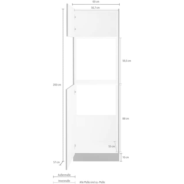 wiho Küchen Backofen/Kühlumbauschrank »Esbo«, 60 cm breit bei OTTO