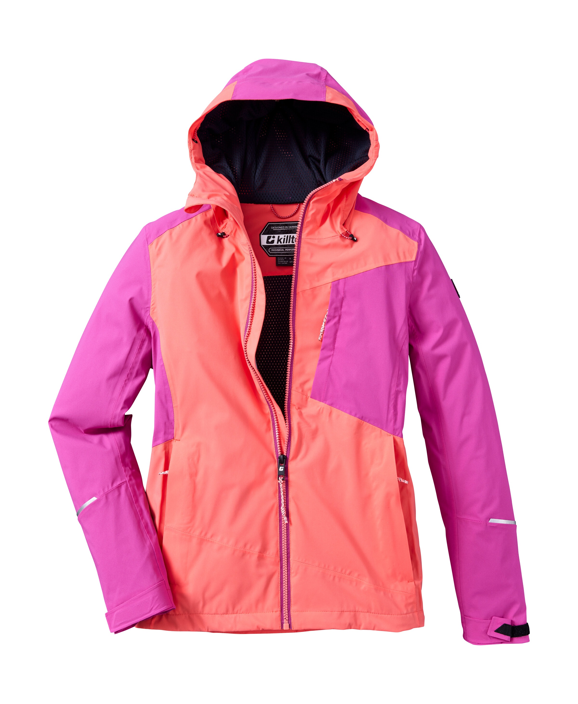 Killtec Outdoorjacke »KOS 83 WMN JCKT«, Damenjacke: Colourblock, wasserdicht, atmungsaktiv, PFAS-frei