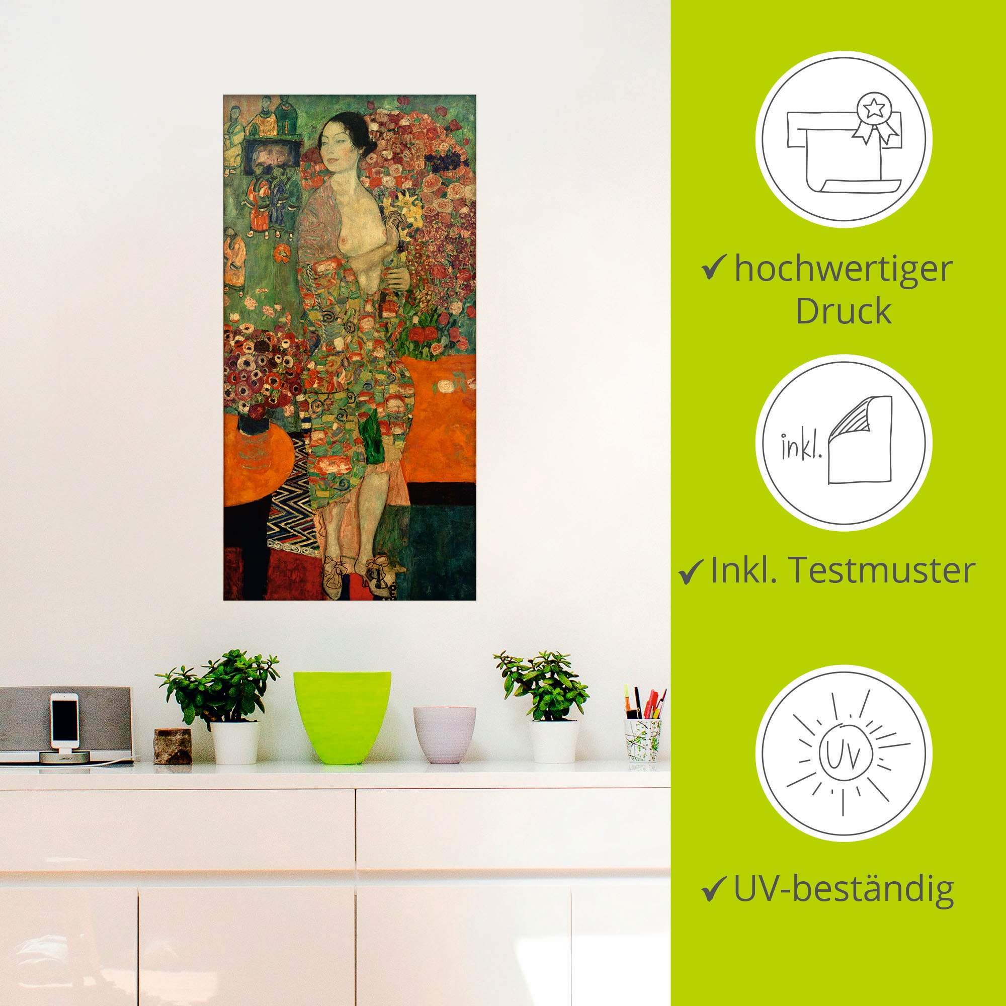 Artland Wandbild »Die Tänzerin«, Frau, (1 St.), als Leinwandbild, Poster, Wandaufkleber in verschied. Größen
