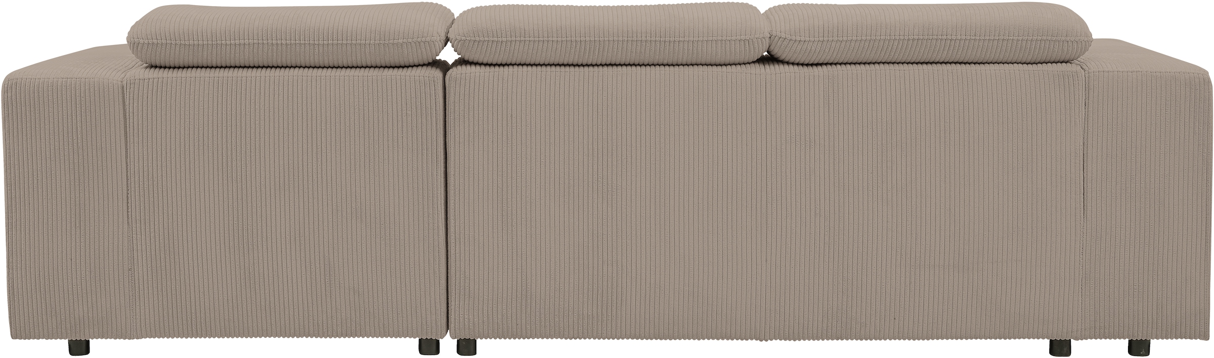 WERK2 Ecksofa »Cherry, modernes Sofa mit Komfortfunktionen, Breite 270cm, L-Form,«, bequem, mit verstellbaren Kopfteilen, Schlaffunktion und Bettkasten