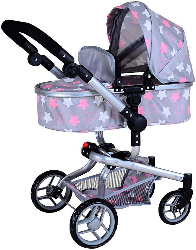 Knorrtoys® Kombi-Puppenwagen »Boonk - star grey pink«
