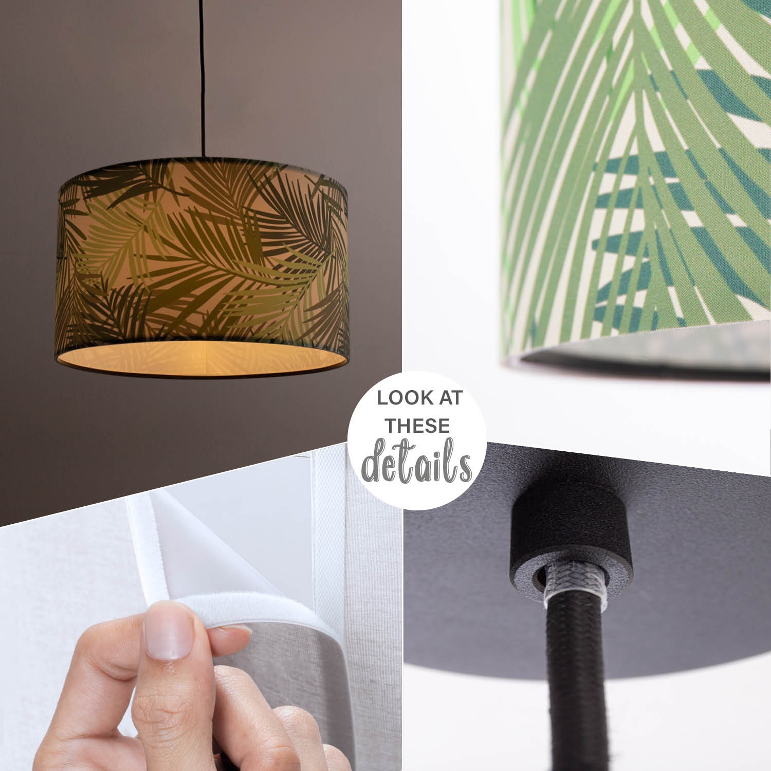 Paco Home Pendelleuchte »Ostende 534«, 1 flammig, Leuchtmittel E27 | ohne Leuchtmittel, Esstisch Lampenschirm Küchenlampe Wohnzimmer Modern Jungle Palme