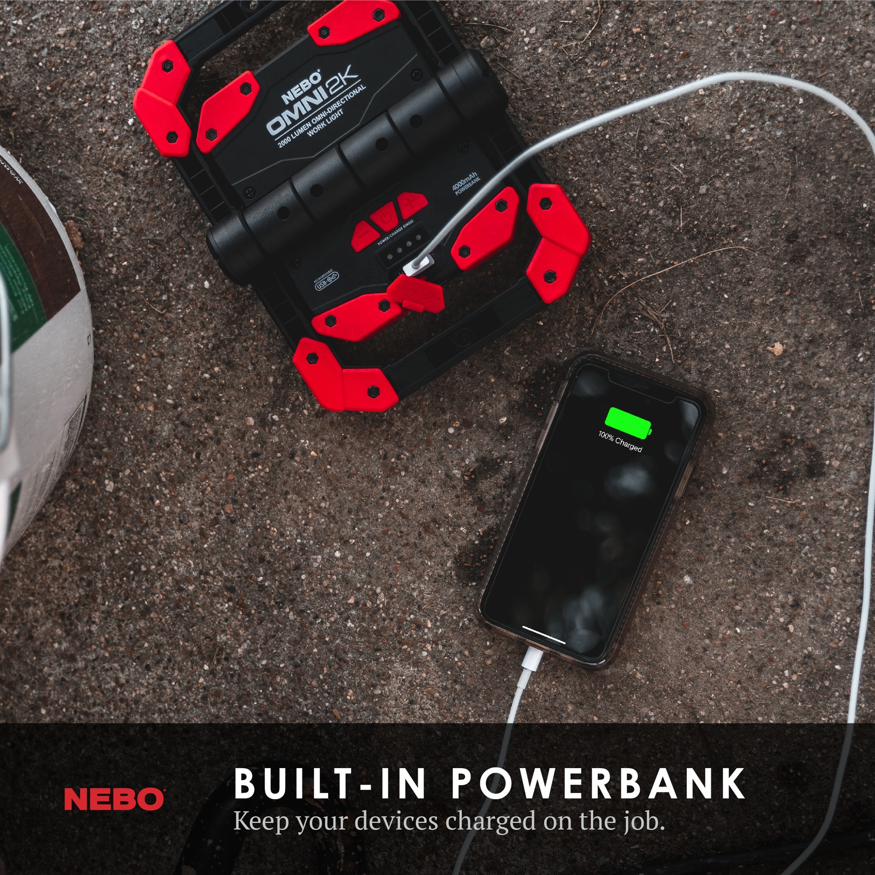 NEBO LED Arbeitsleuchte »OMNI 2K«, robust und vielseitig, 6 Leuchtmodi, Powerbank-Funktion