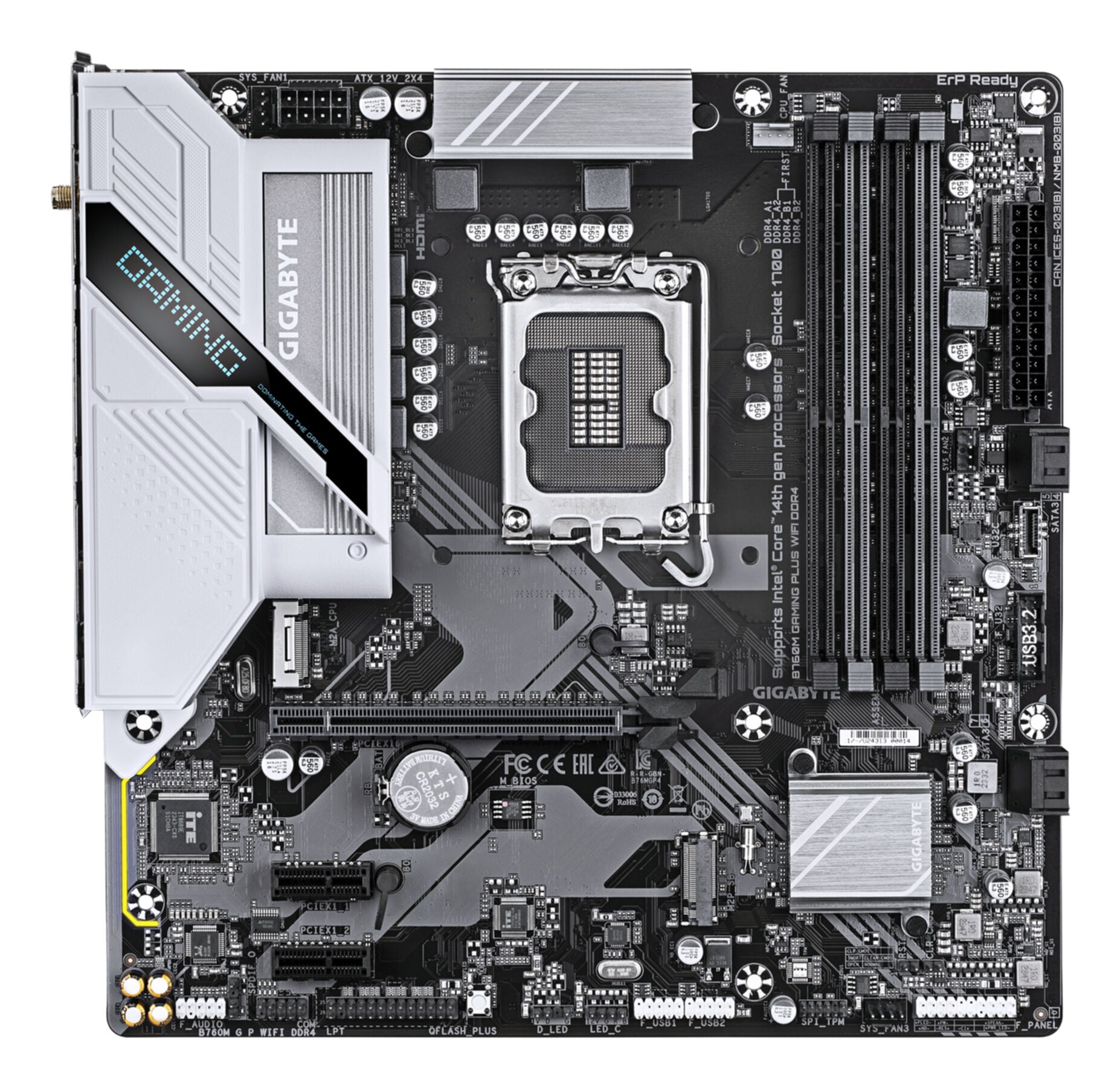 Gigabyte Mainboard »B760M GAMING PLUS WIFI DDR4-Mainboard - Unterstützt 14. Gen. Intel Cor«