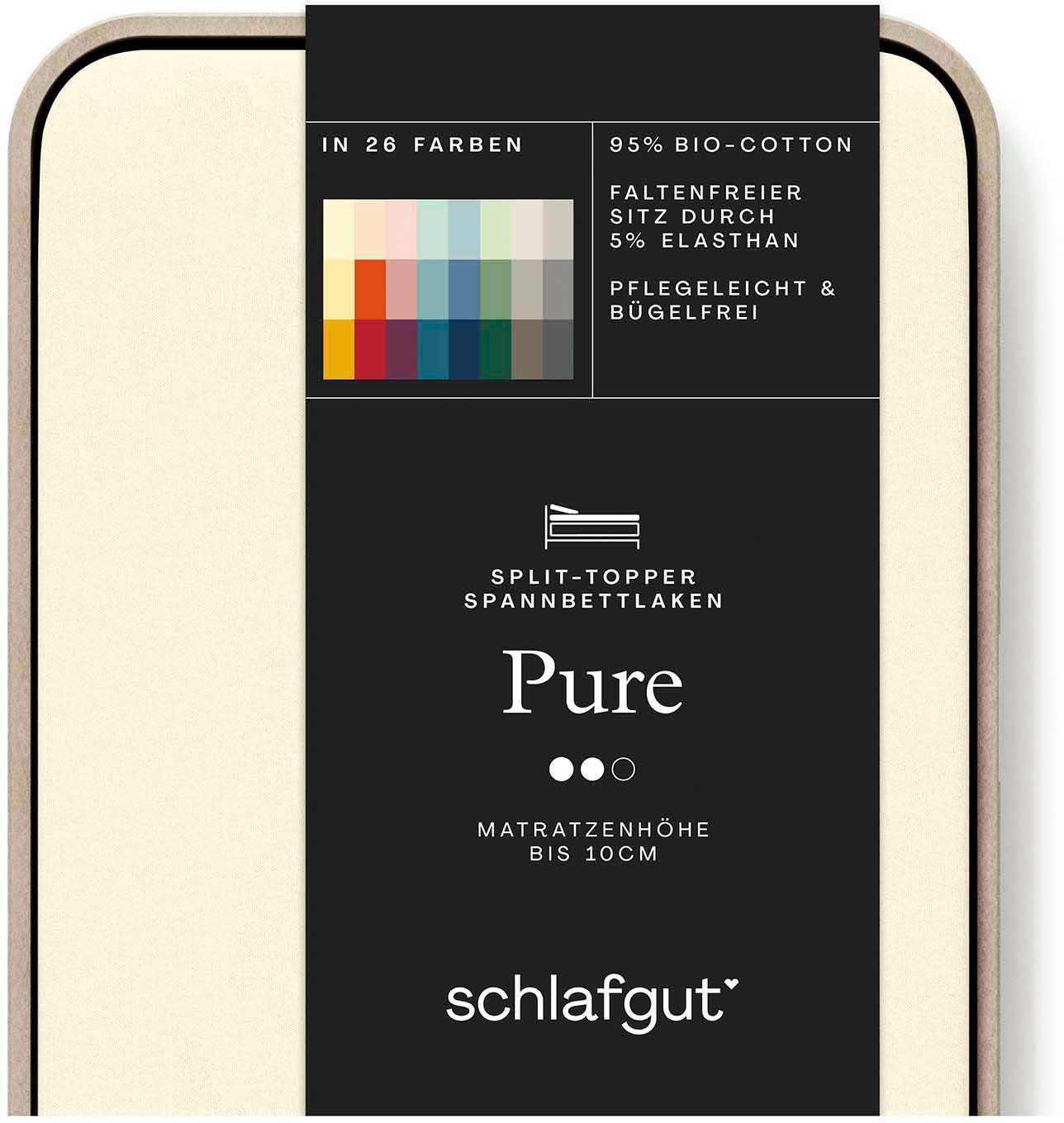 Schlafgut Spannbettlaken »Pure Split-Topper«, MADE IN GREEN by OEKO-TEX®