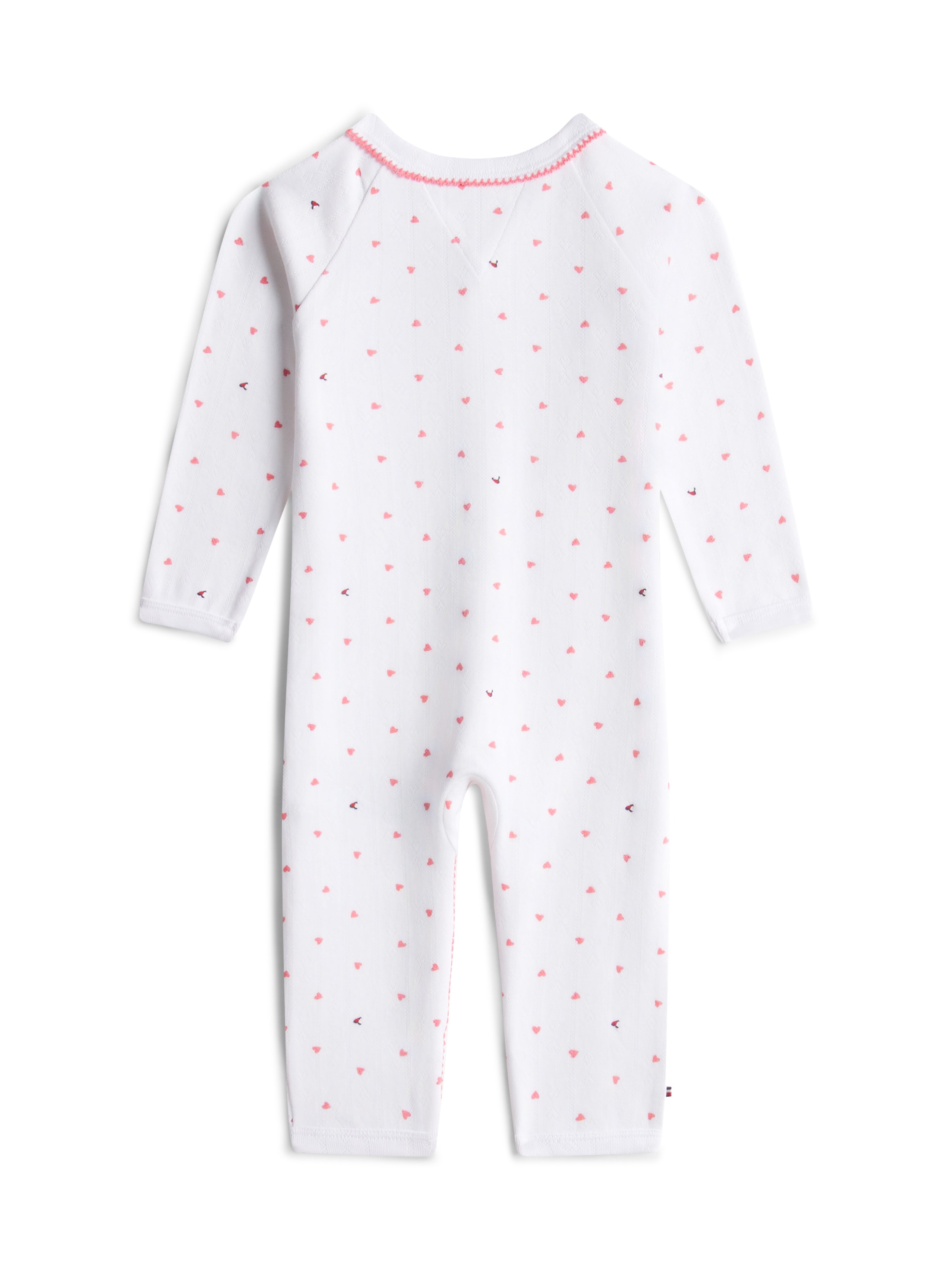 Tommy Hilfiger Strampler »POINTELLE COVERALL« Regular fit mit V-Ausschnitt für Babys