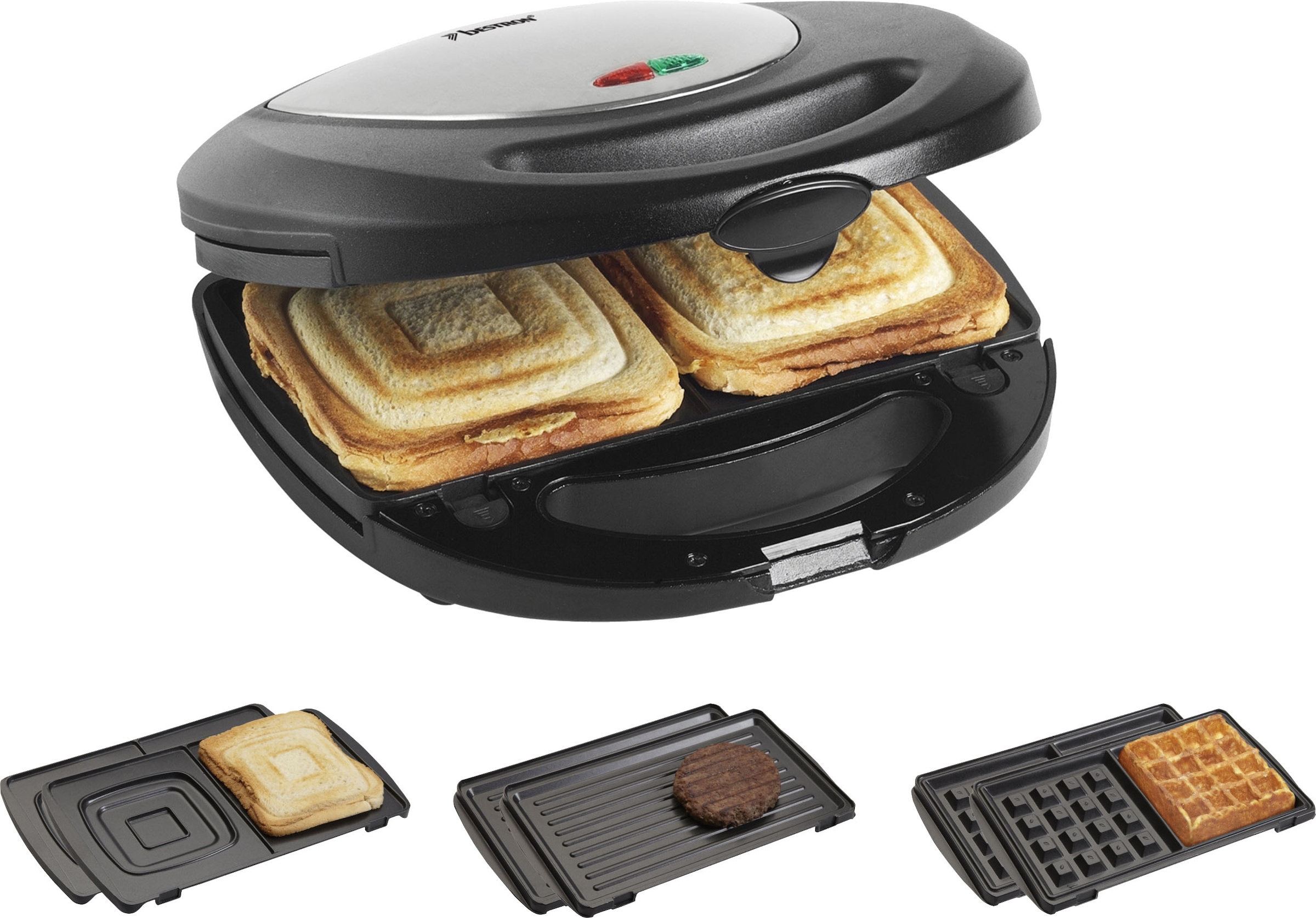 Kontaktgrill »ASM8010  3-in-1 Gerät, Sandwichmaker, Waffeleisen«, 760 W,...