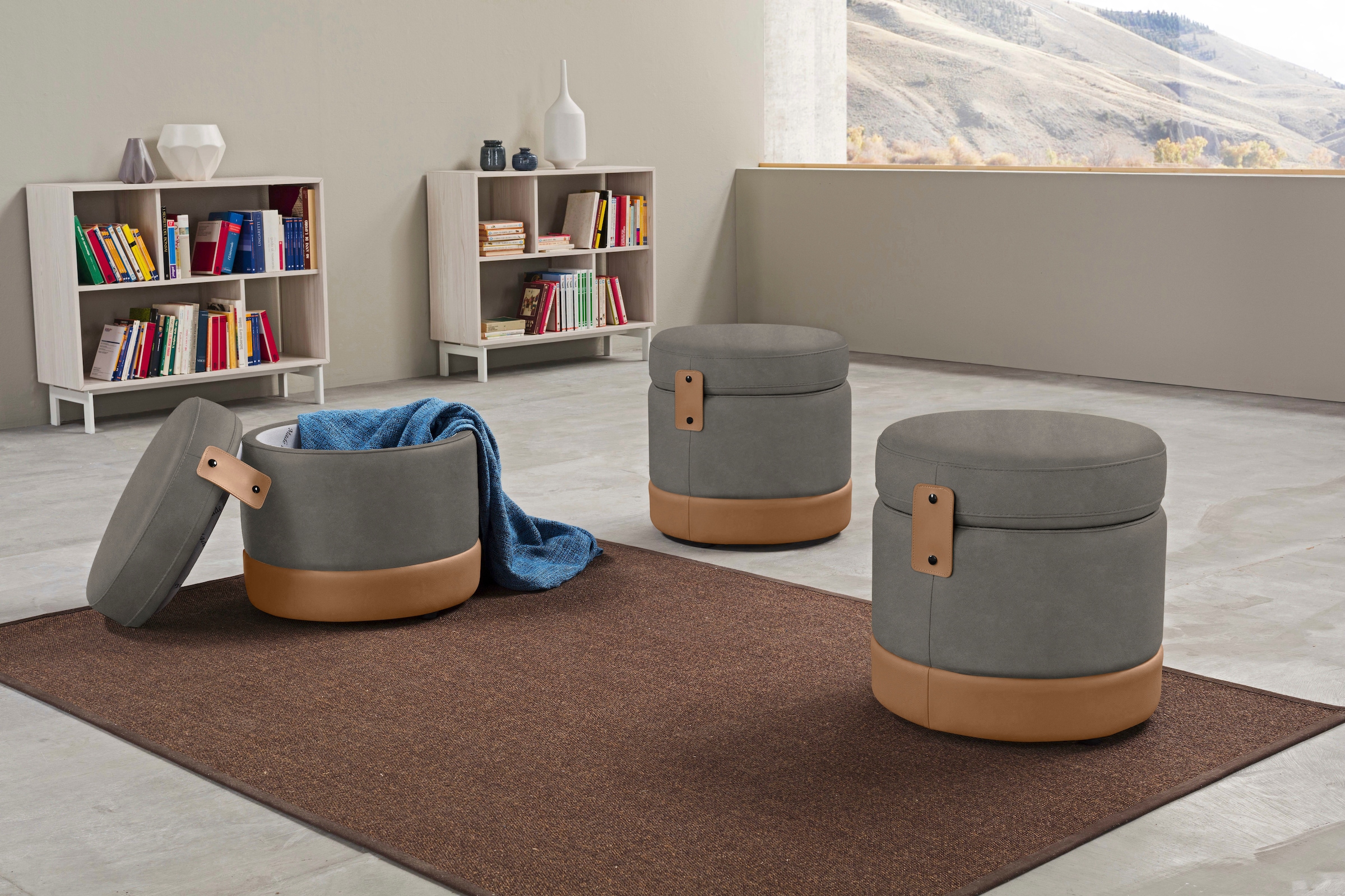Egoitaliano Hocker »Tonder, Designhocker als Blickfang mit tollen Details« 1 Stk. tlg. inkl. Stauraum