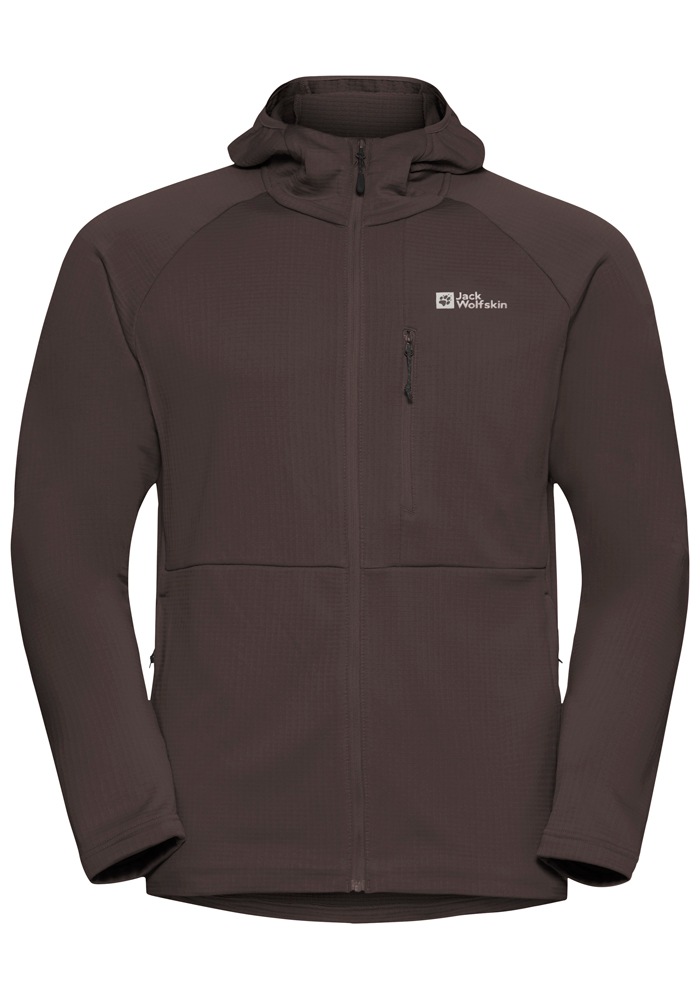 Jack Wolfskin Fleecejacke »KOLBENBERG HOODED FZ M«, mit Kapuze