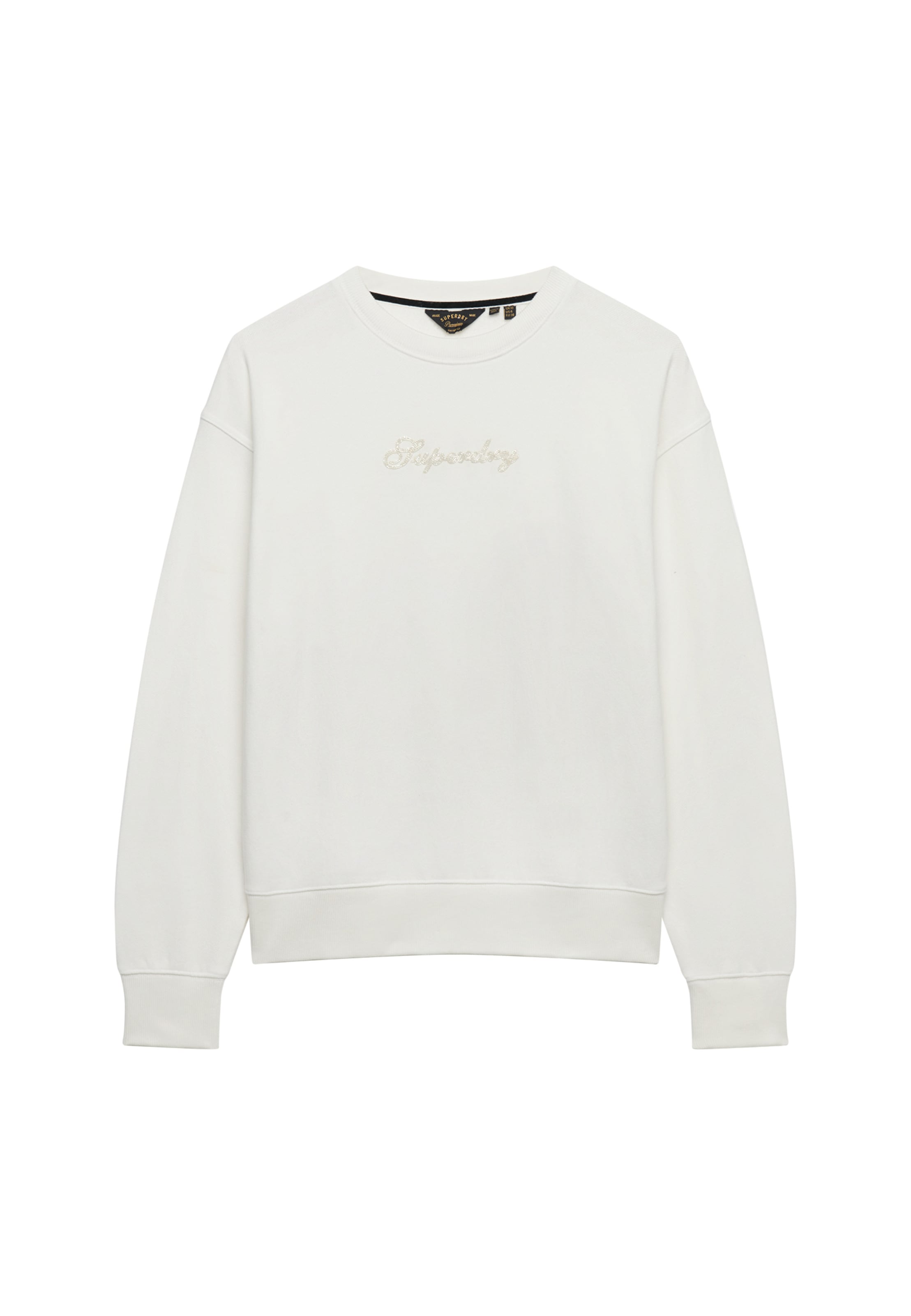 Superdry Sweatshirt »SCRIPT BRAND LOOSE CREW«, mit Markenlogo aus Perlenstickerei auf der Brust
