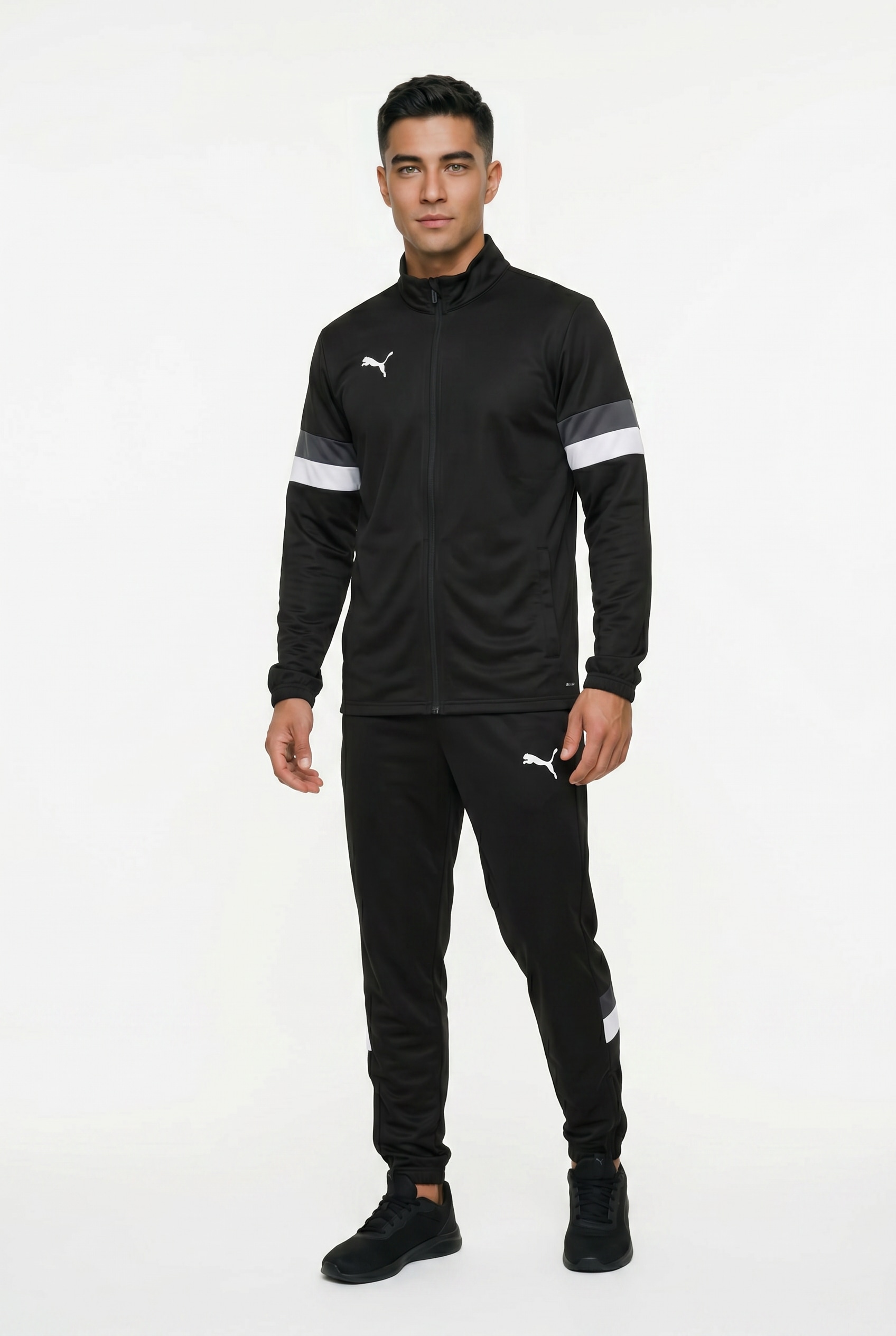 PUMA Trainingsanzug »TEAMRISE TRACKSUIT« 2 zweiteiliges Set, Regular Fit, ohne Kapuze
