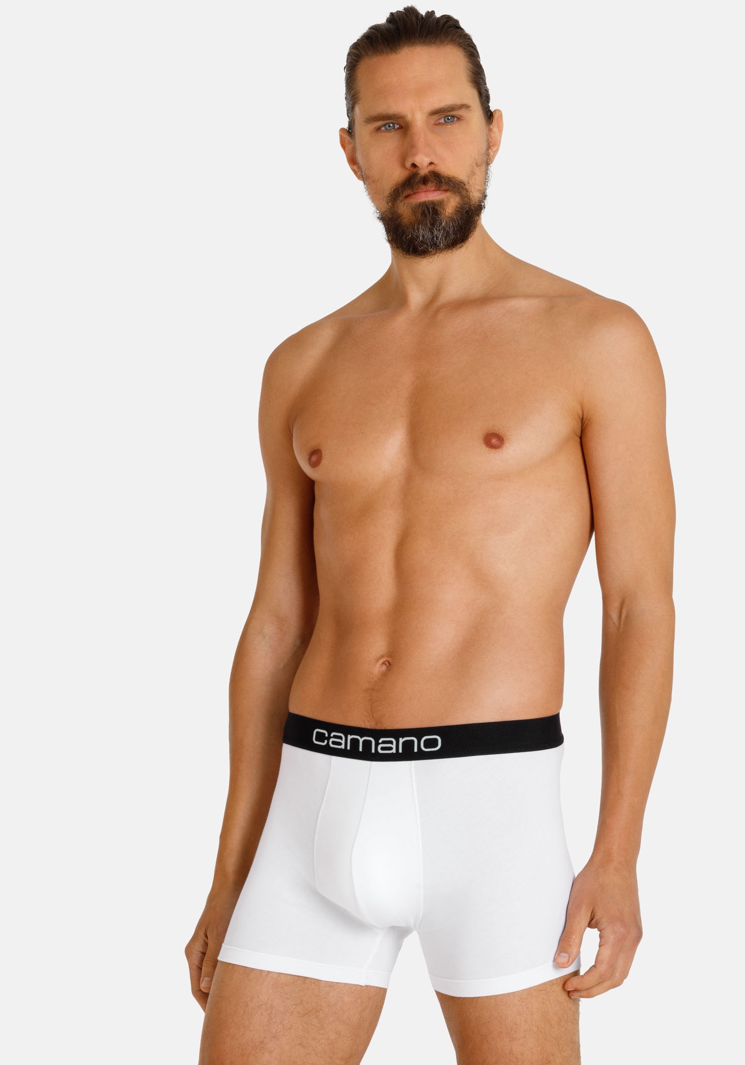 Camano Boxershorts »comfort«, (2er Pack), mit elastischem Logobund