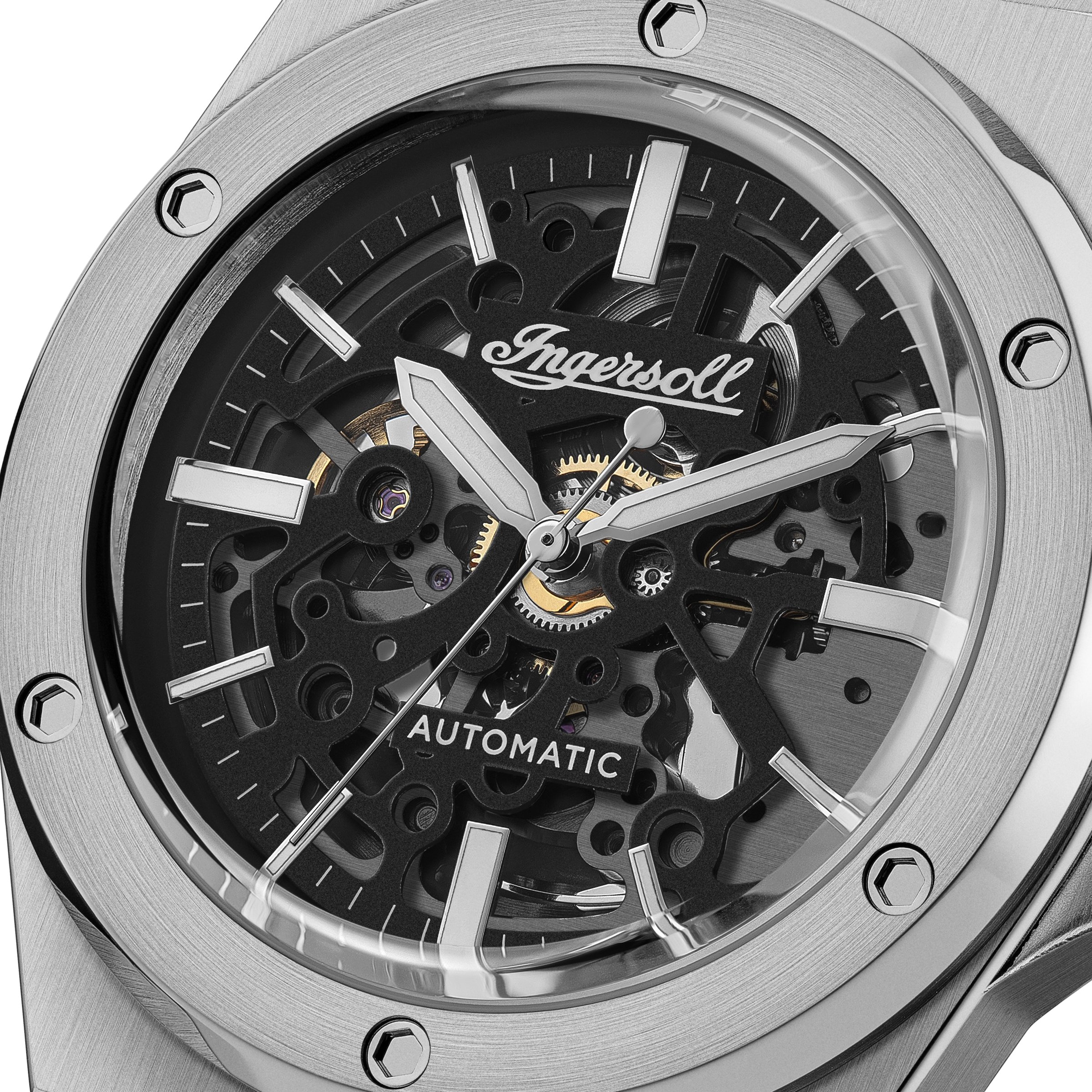Ingersoll Automatikuhr »The Baller« Armbanduhr, Herrenuhr, Mechanische Uhr, Edelstahlarmband, analog