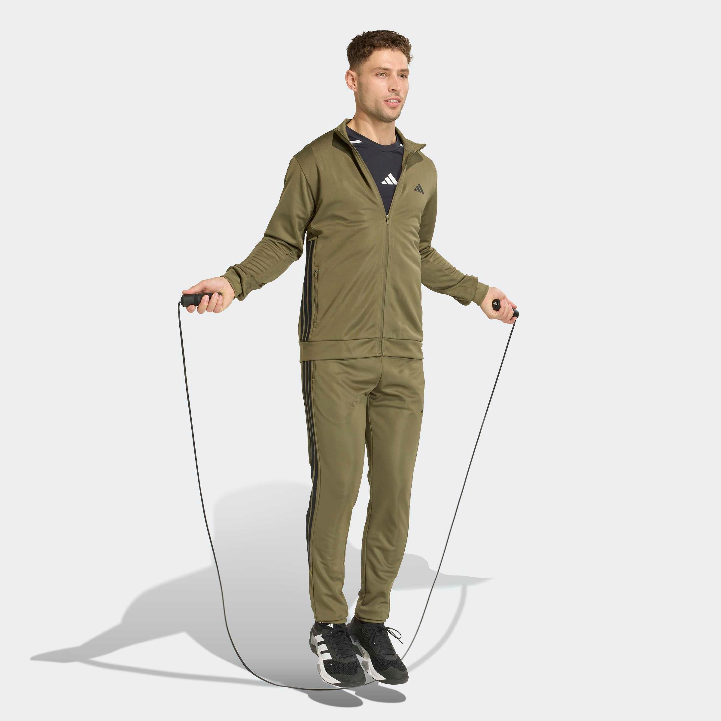adidas Performance Trainingsjacke »WORKOUT ESSENTIALS ALL-SET 3-STREIFEN, GEWIRKTES MATERIAL«