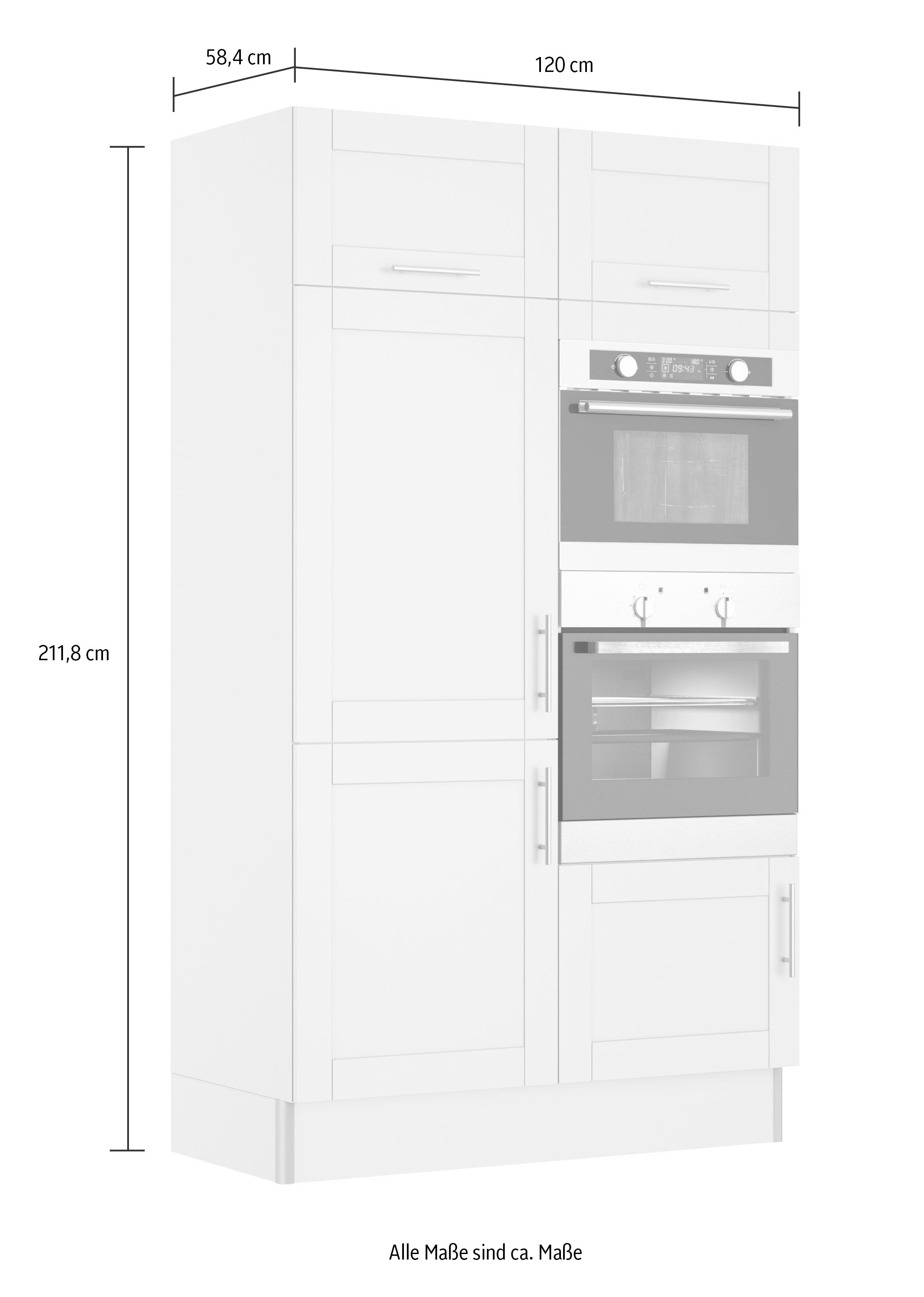 MDF cm Funktion, OPTIFIT Küche ohne bei Close Soft 120 OTTO breit, online Fronten »Ahus«, E-Geräte,