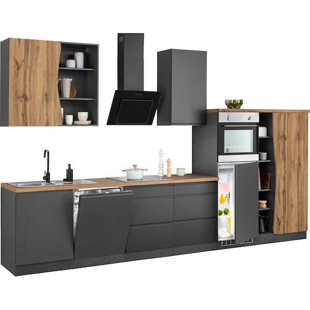 HELD MÖBEL Küche »Bruneck«, 380cm breit, ohne E-Geräte, hochwertige MDF- Fronten bei OTTO