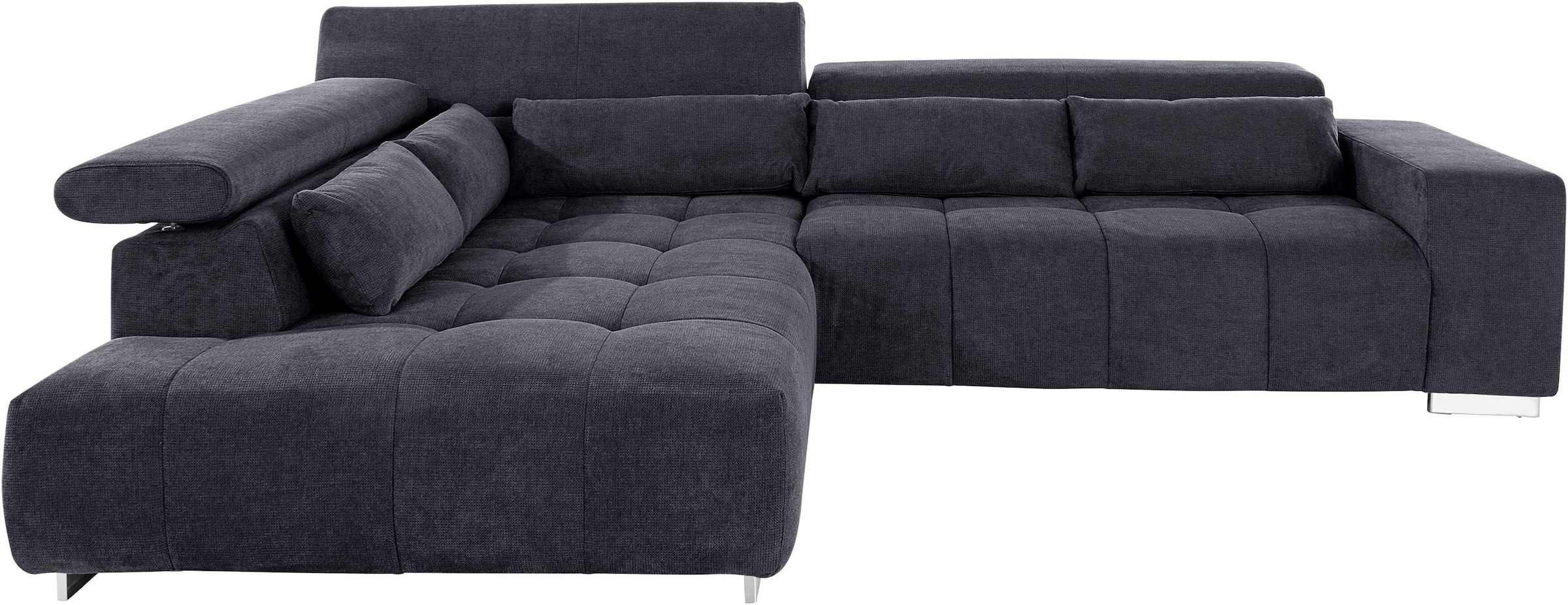 COTTA Ecksofa »Orion L-Form«, mit Kopfteilverstellung & 5 Nierenkissen