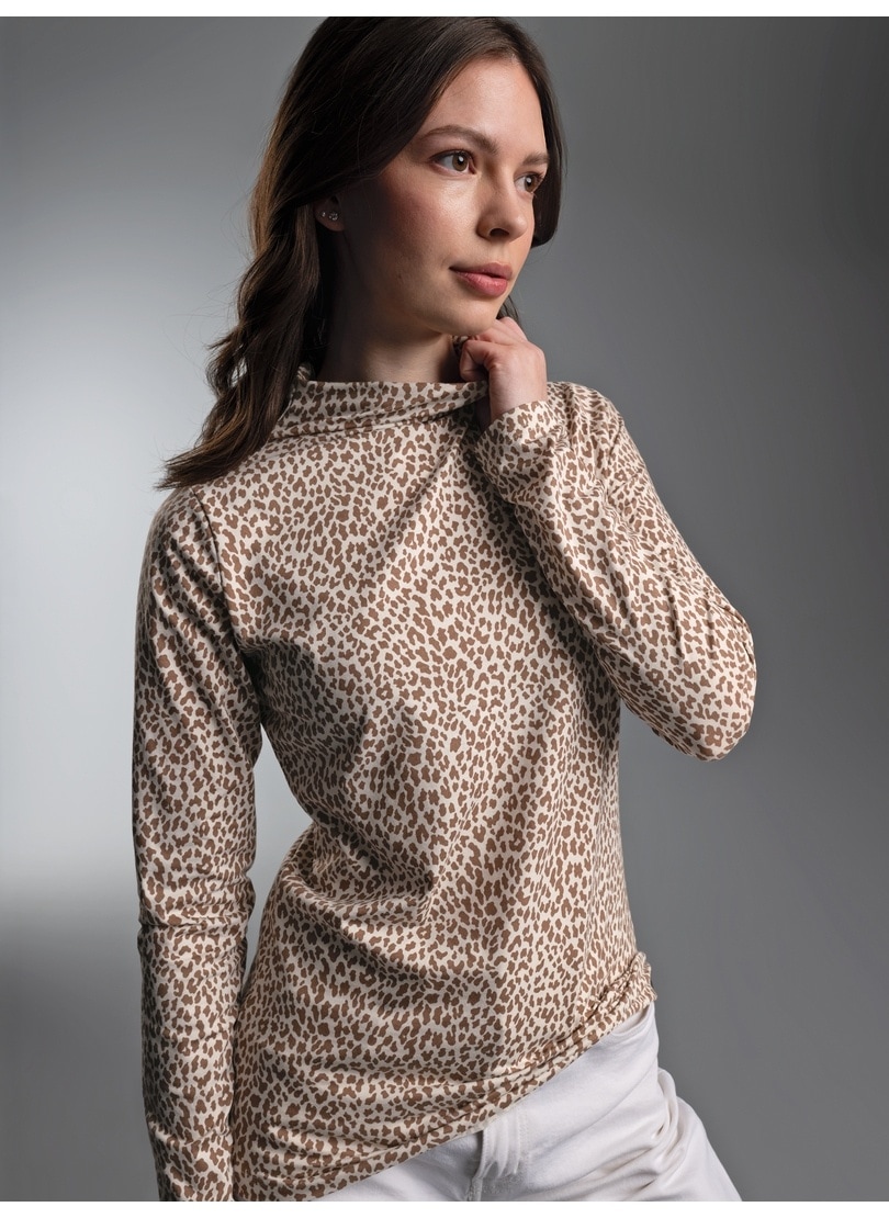 Trigema Rollkragenshirt »TRIGEMA Turtleneck Shirt mit leichtem Leo Muster« 1