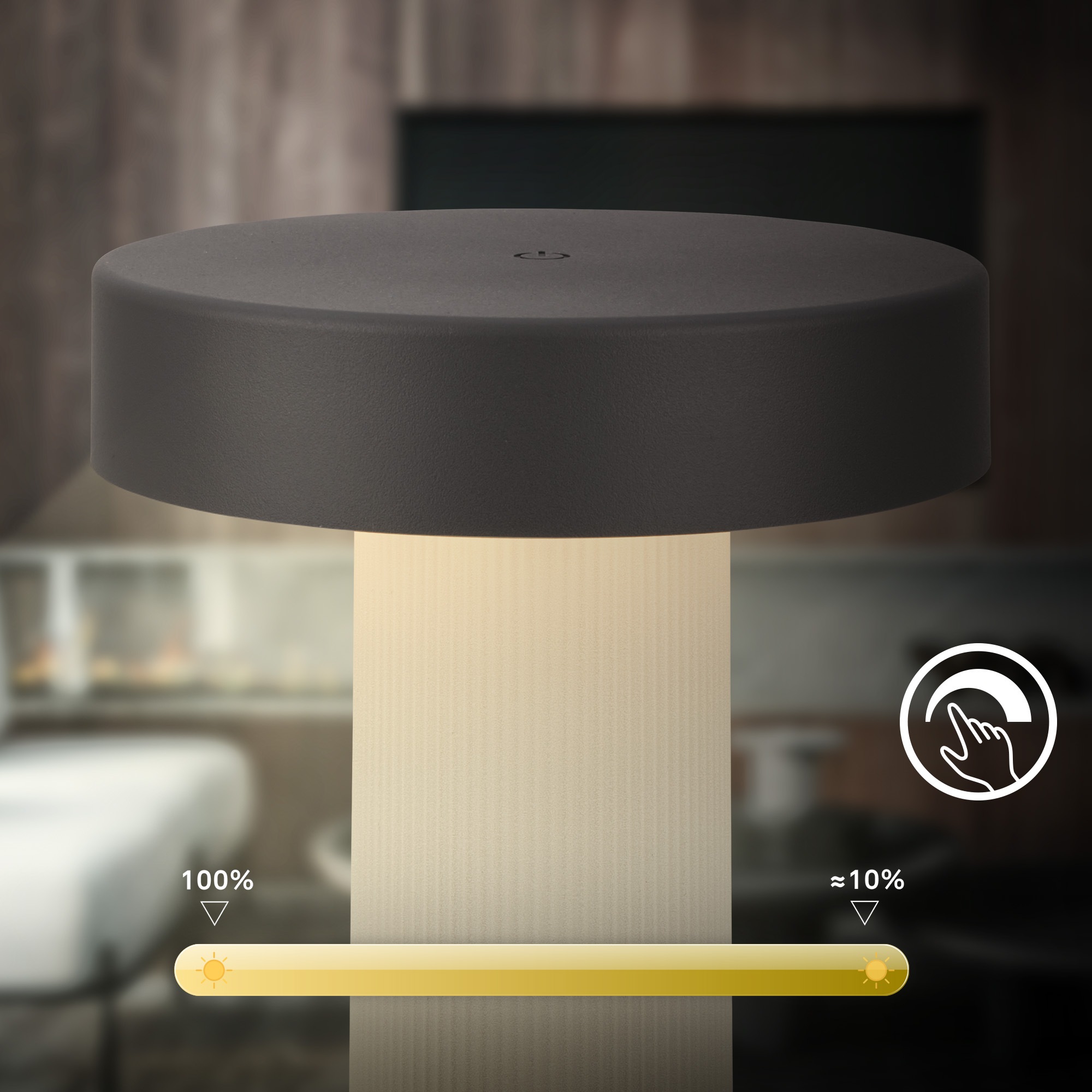 Briloner Leuchten LED Tischleuchte »BITO« LED-Modul 1 Stk. Warmweiß 16x20 cm, Akku tauschbar, Indoor/Outdoor, Wohnzimmer, Balkon