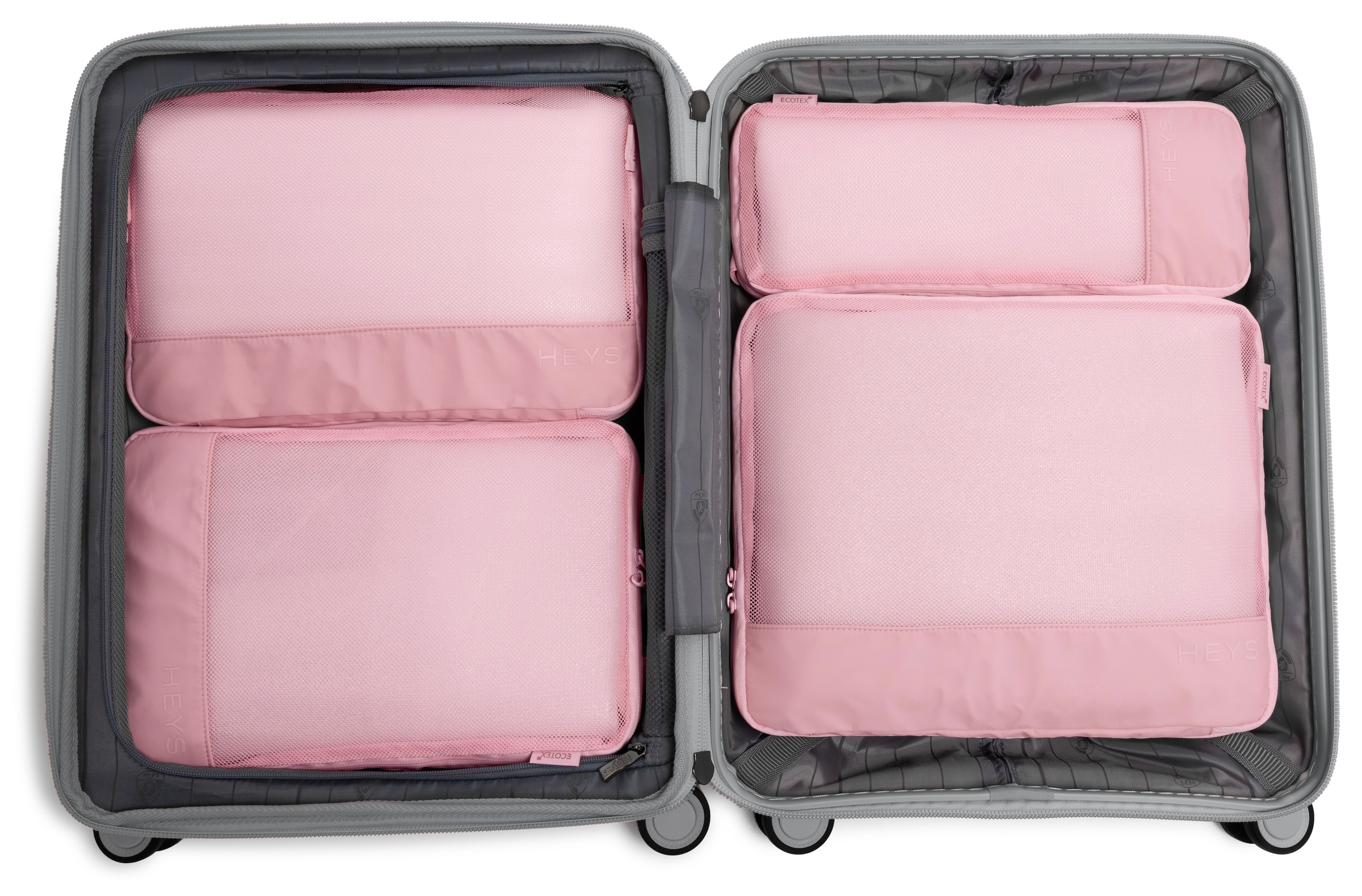 Heys Kofferorganizer »Ecotex Compression Packing Cube«, (Set, 4 tlg.), komprimierbare Packwürfel, Packtaschen, Organizer für Koffer