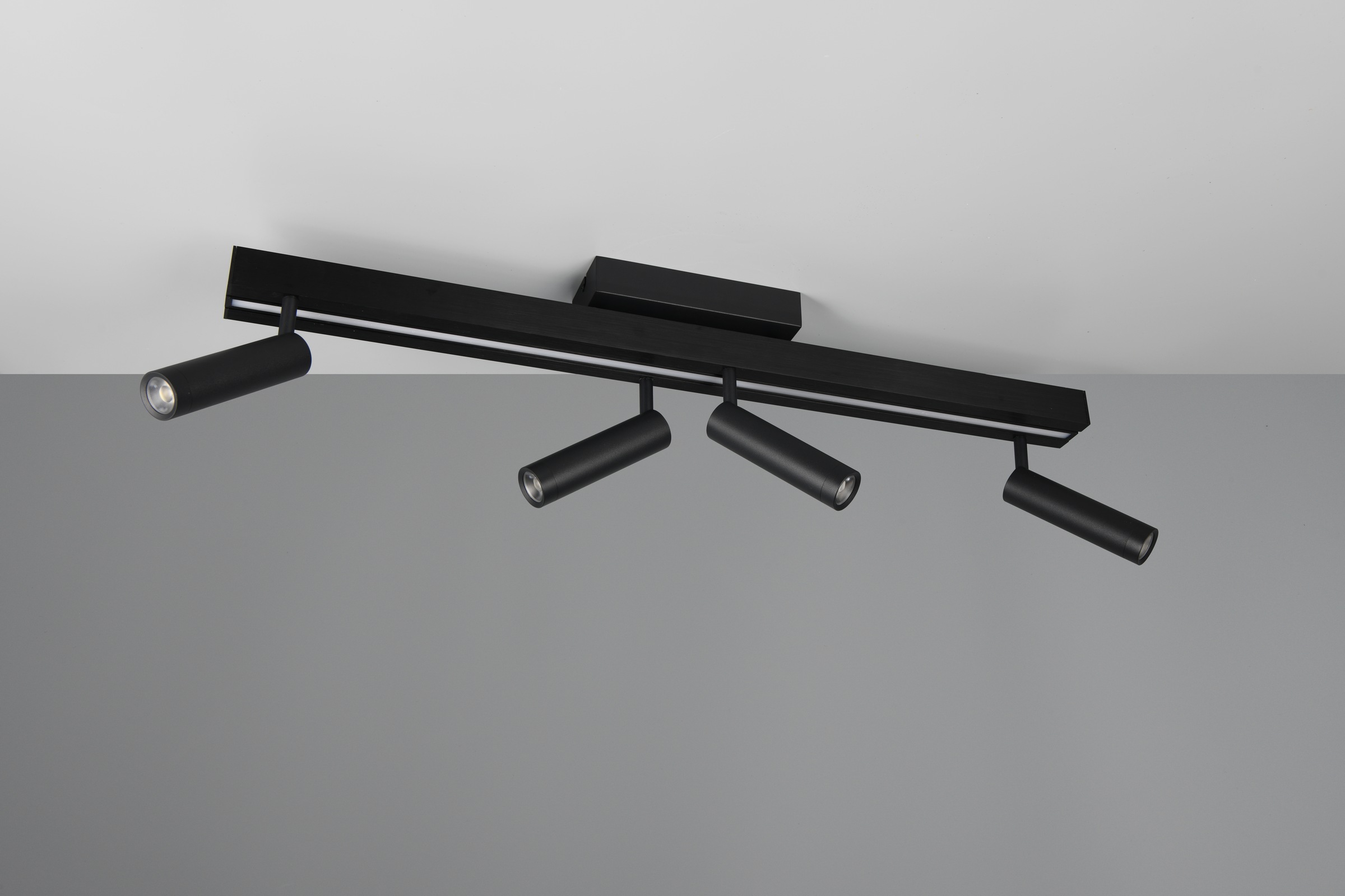 TRIO Leuchten LED Deckenleuchte »ZENO ausziehbare LED Deckenlampe mit 4 verstellbaren Spots dimmbar CCT« LED-Board 1 Stk. warmweiß - kaltweiß getrennt schaltbare Spots, Lichtfarbe einstellbar inkl Fernbedienung