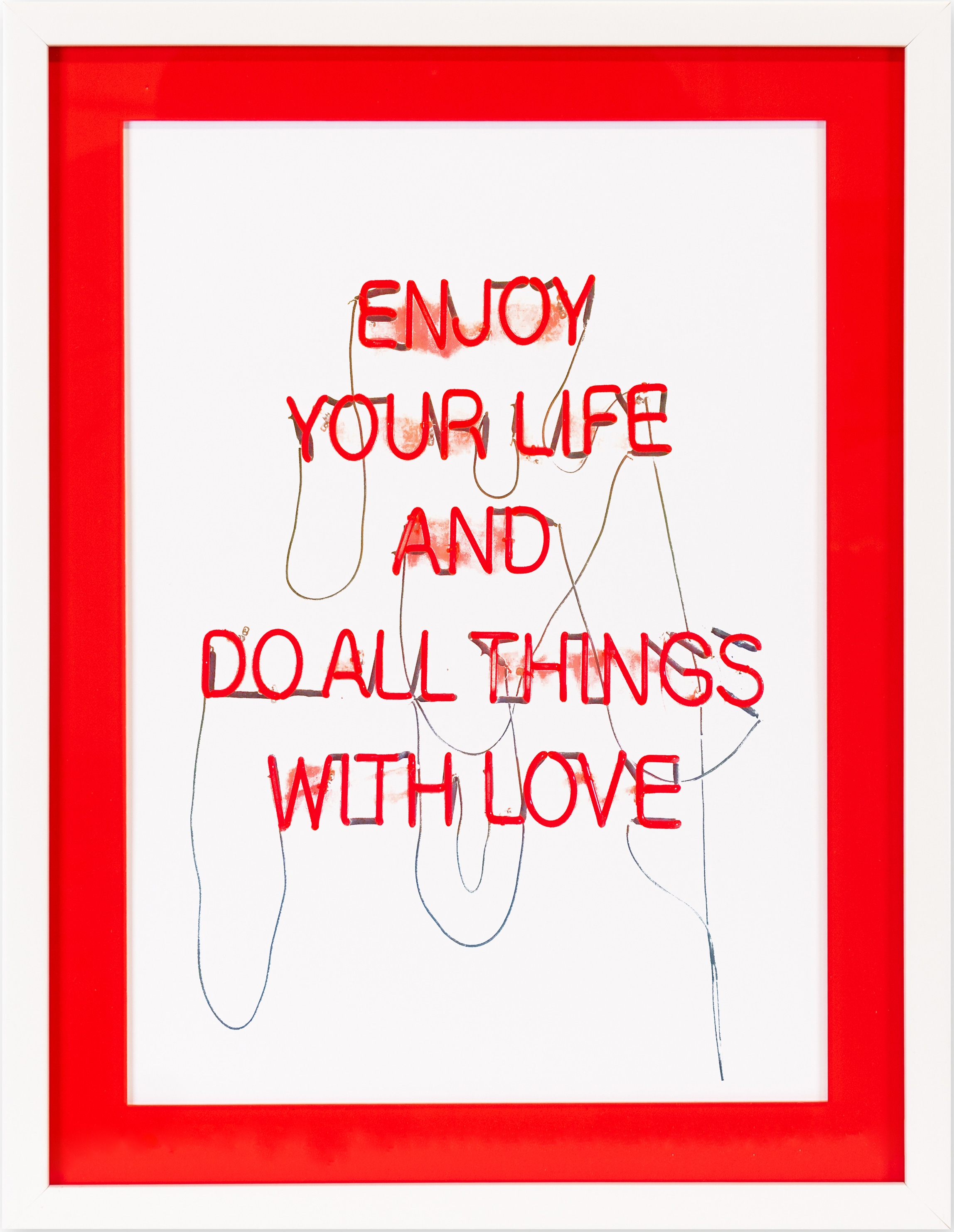 queence Bild mit Rahmen »Liebe, Spruch, Sprüche«, Liebessprüche-Motivationsbilder-Sprüche, (1 St.), Poster mit buntem Acrylglas Passepartout