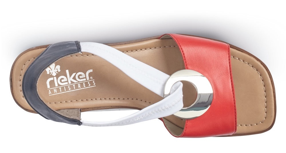 Rieker Sandalette, Sommerschuh, Sandale, Blockabsatz, mit Stretchband