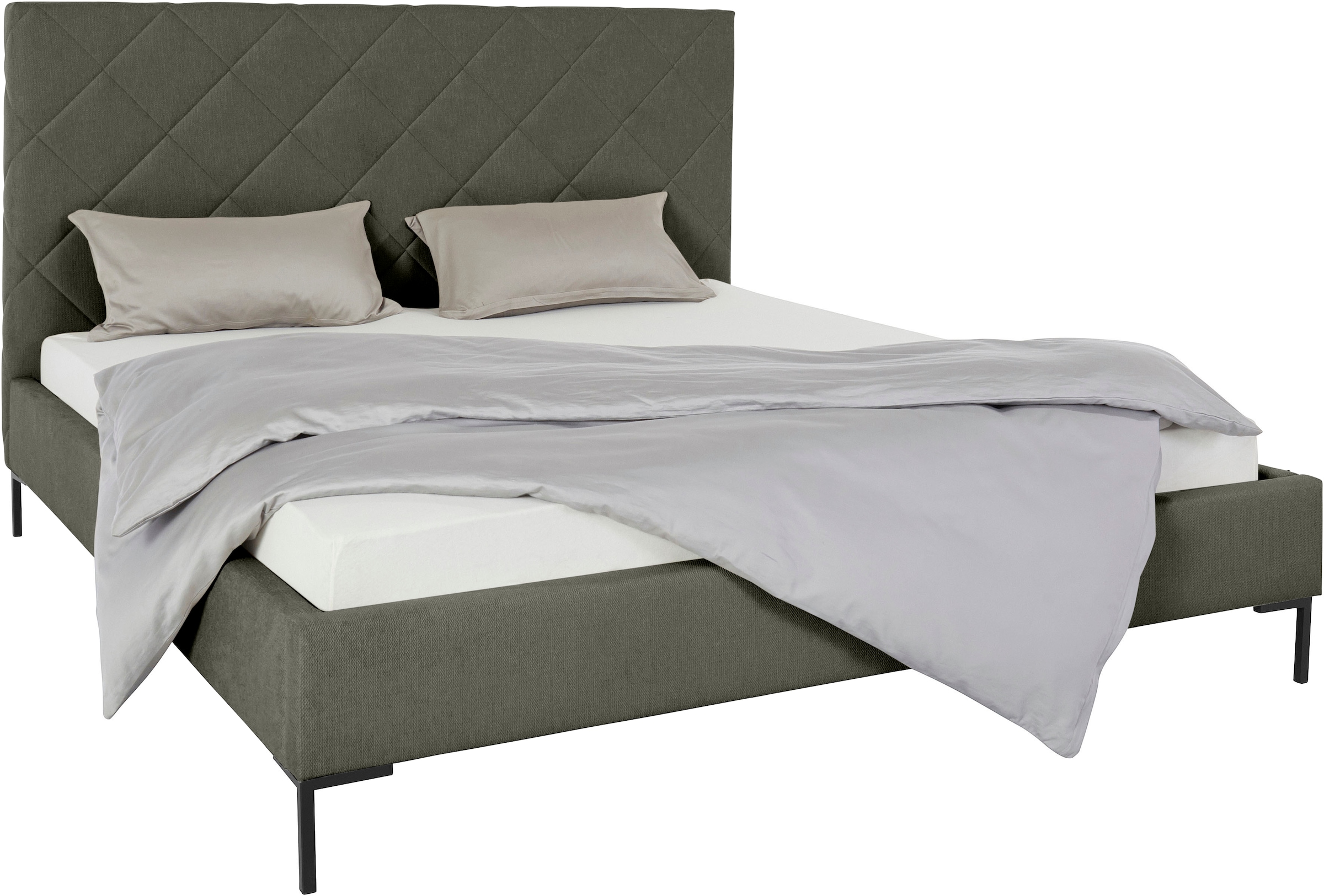Guido Maria Kretschmer Home&Living Polsterbett »Charlott«, Modernes Polsterbett mit oder ohne Lattenrost