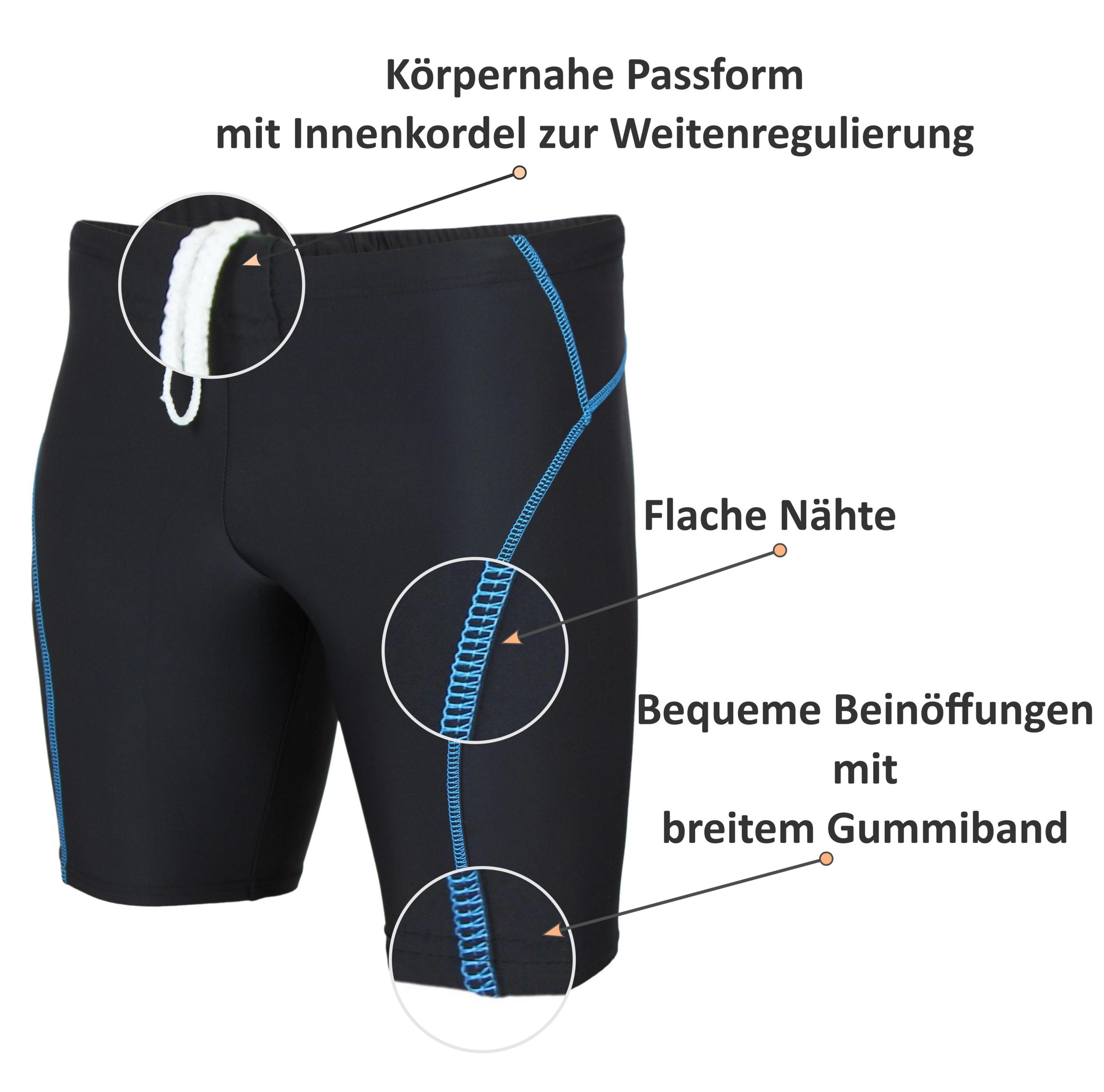AQUARTI Badehose »Badehose Aquarti Herren Badehose Knielang Schwimmhose Jammer«
