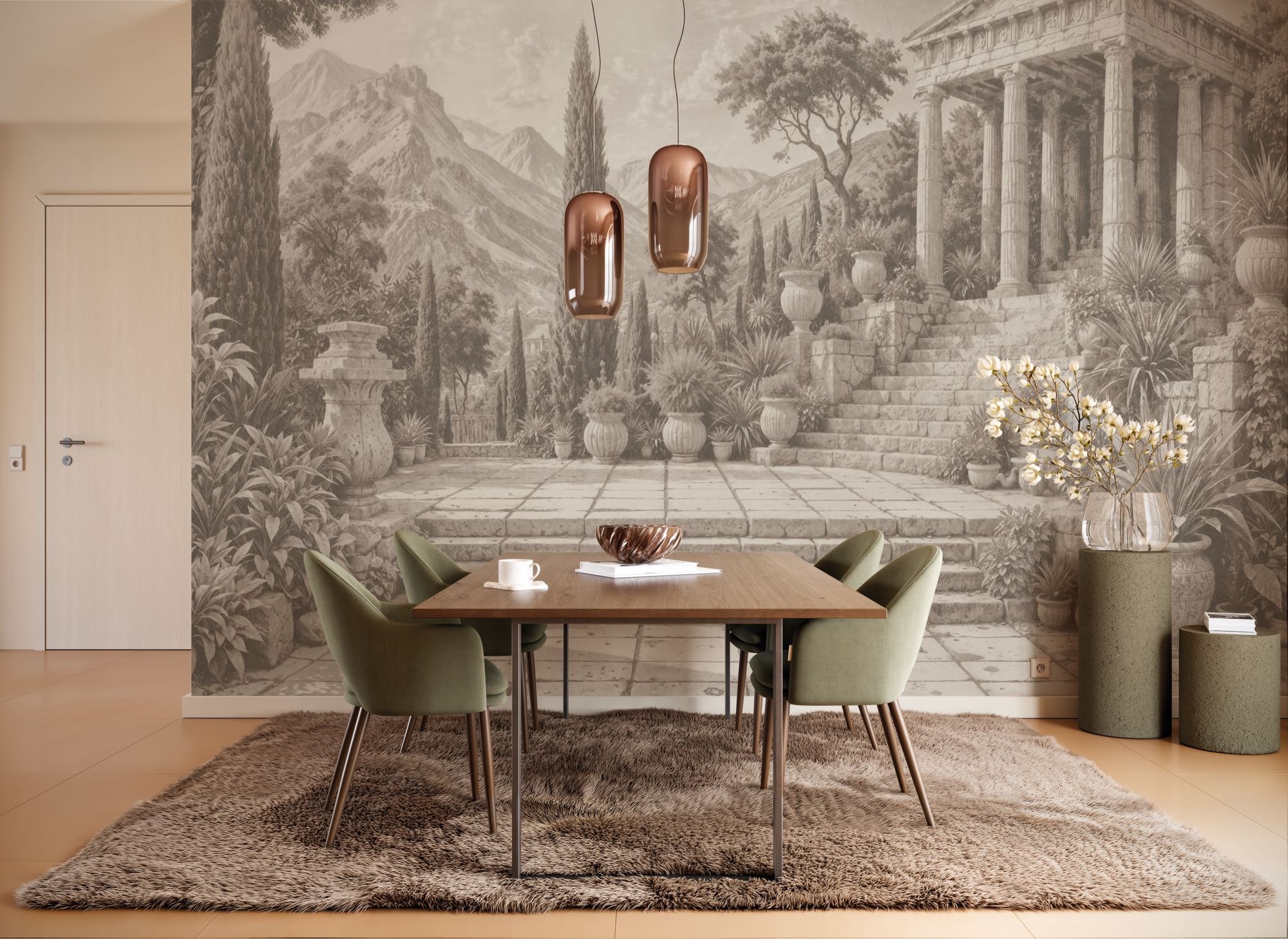 Komar Fototapete »Vlies Fototapete - Trompe l'oeil - Größe 400 x 250 cm« Motiv | bedruckt glatt