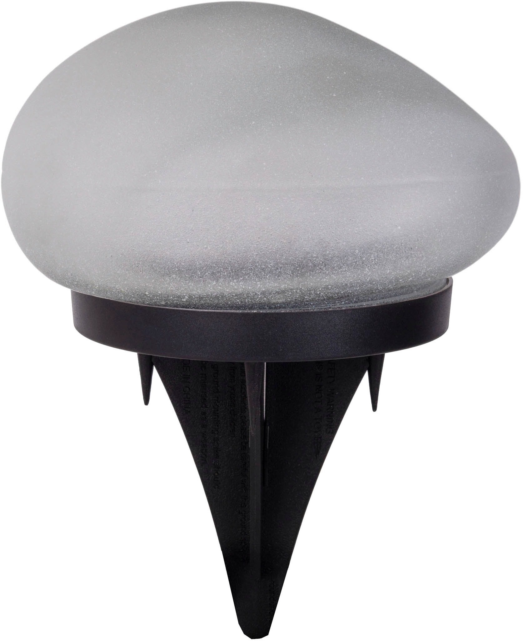 näve LED Solarleuchte »Guri« LED-Modul 2 Stk. Warmweiß 2er Set Dekoerdspieß, transparent/schwarz, Glassteinoptik, warmweiß