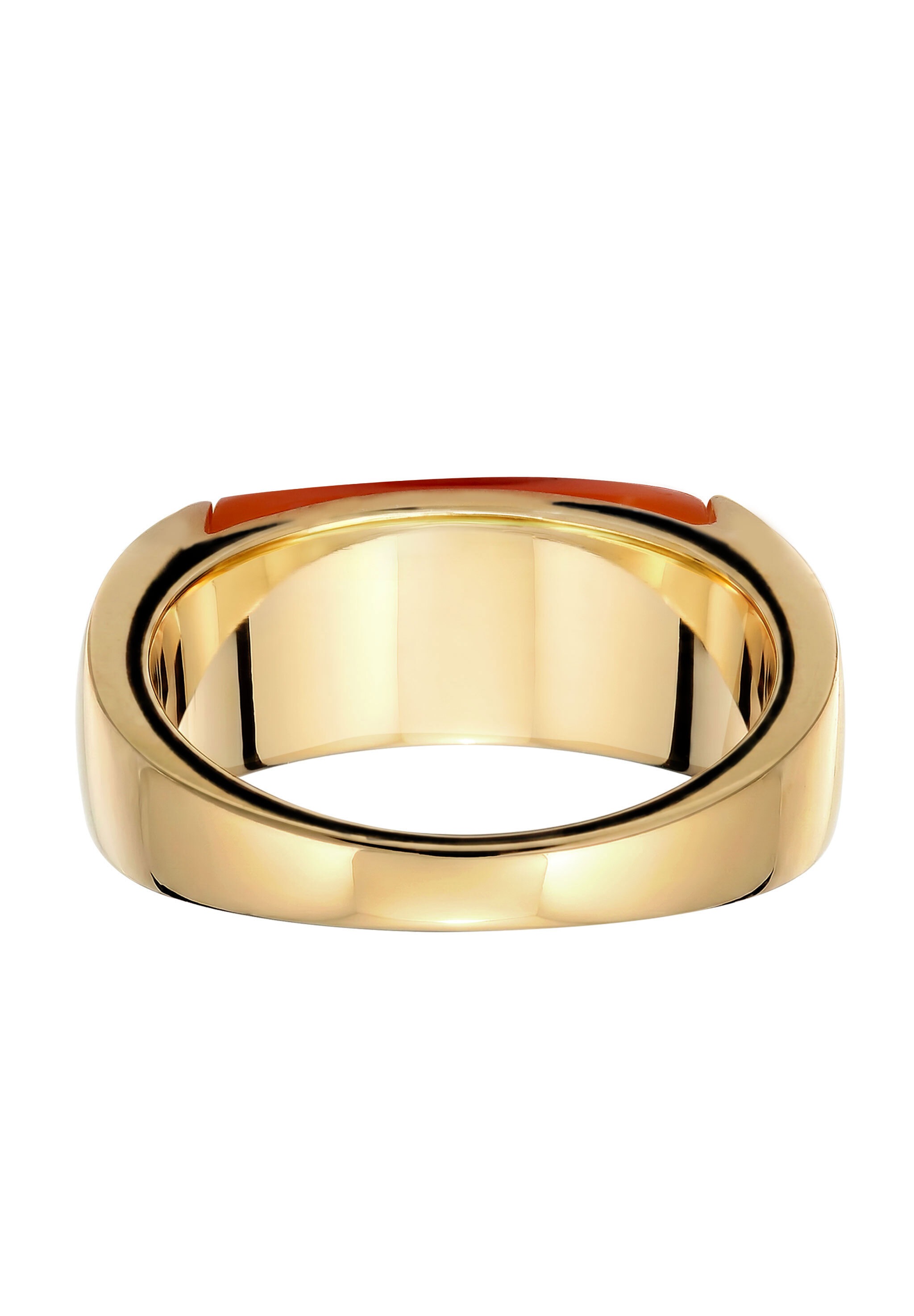Elli Siegelring »Ring Signet Rechteck 925 Sterling Silber vergoldet«
