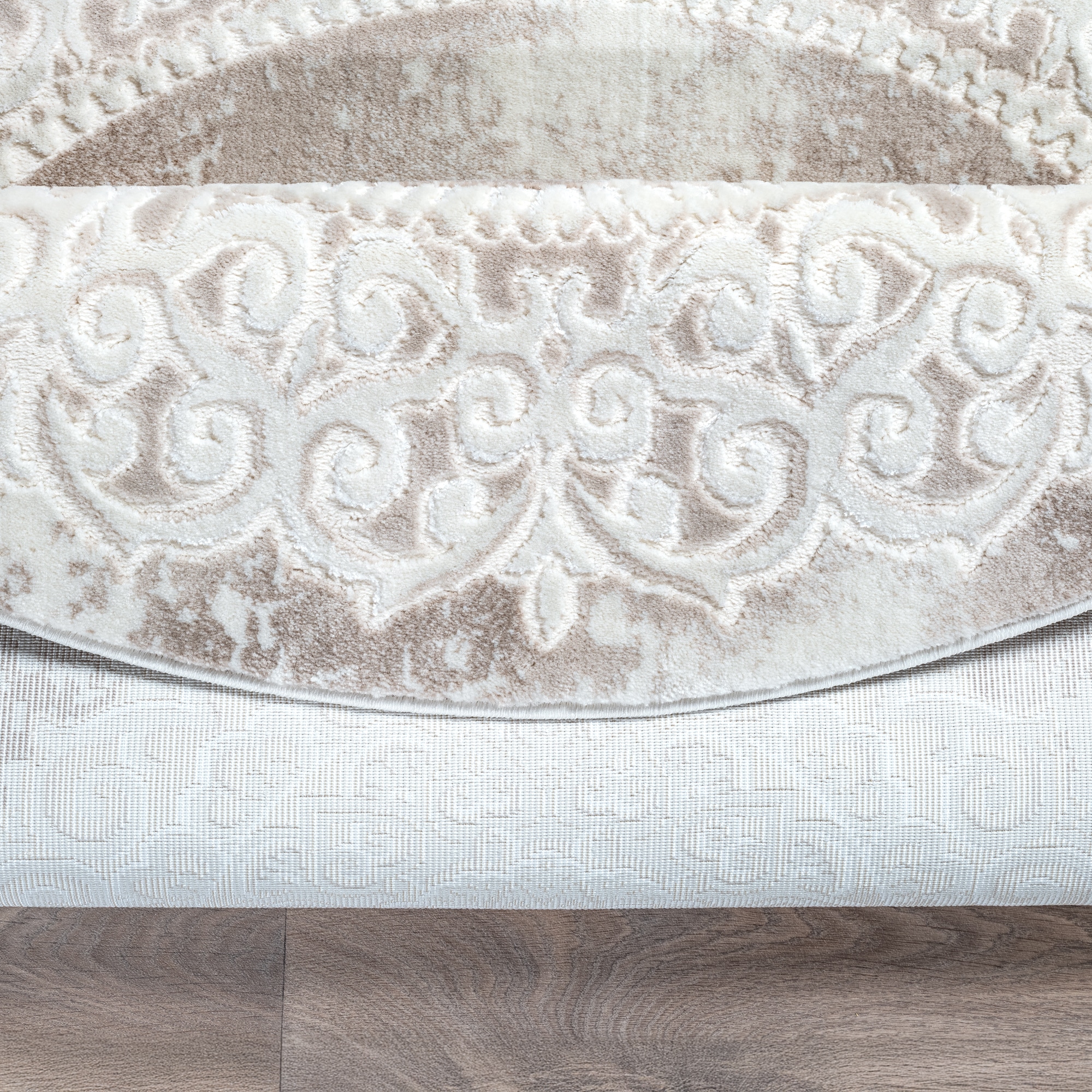 Sanat Teppich »Harmony 3205 , auch als Läufer und rund« rund 12 mm Höhe Wohnzimmer, Kurzflor, modern,  Orient Optik, Schlafzimmer