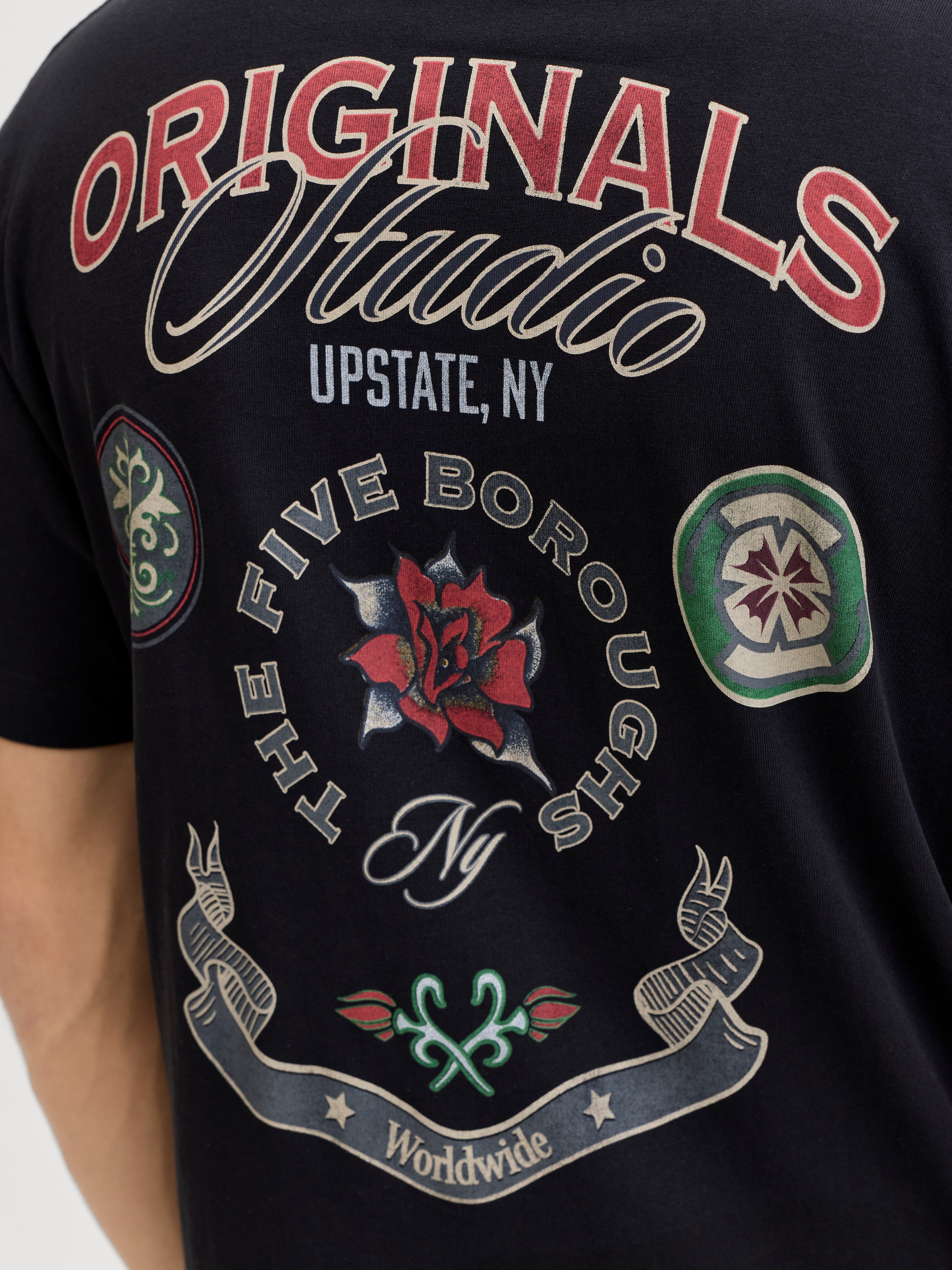 Jack & Jones T-Shirt »JORUPSTATE GRAPHIC BACK TEE SS CN«